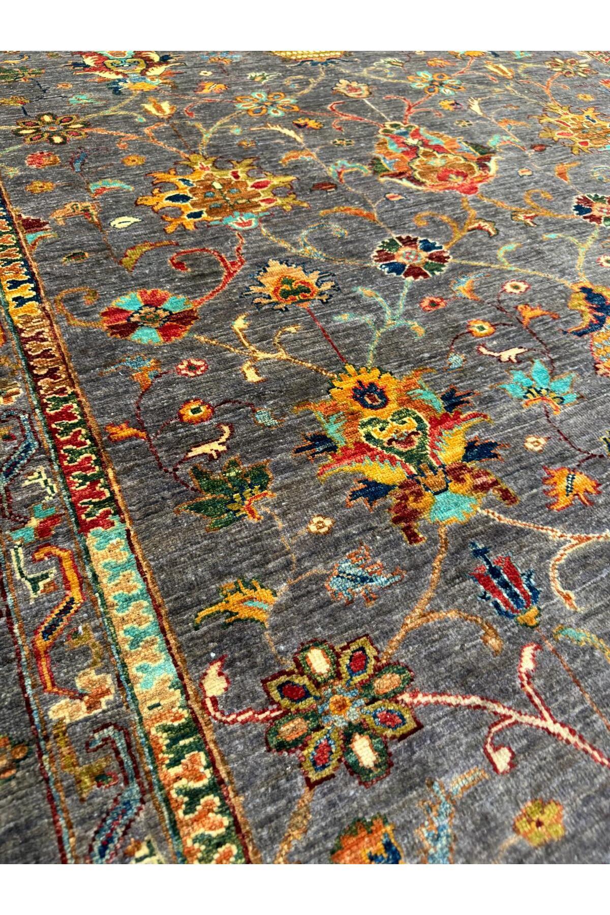 Afgan El dokuma Yün Sultani Halısı 205x303