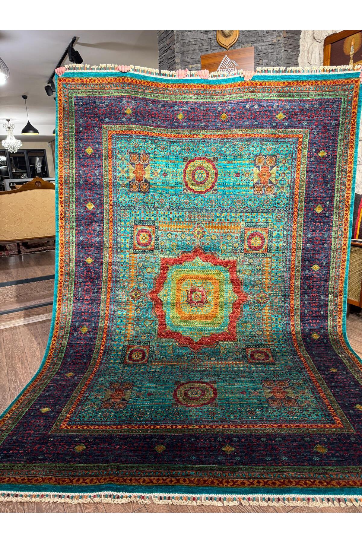 El dokuma Afgan Memlük Halısı 210x305