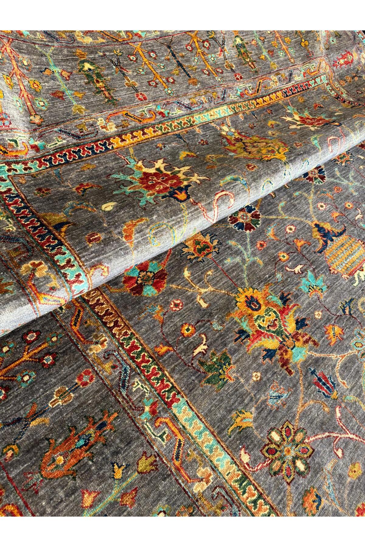 Afgan El dokuma Yün Sultani Halısı 205x303