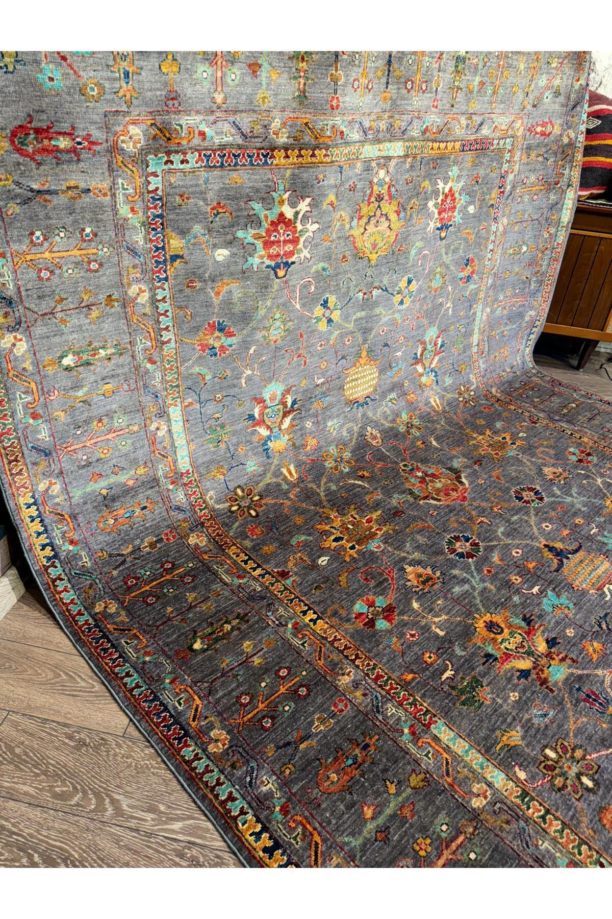 Afgan El dokuma Yün Sultani Halısı 205x303