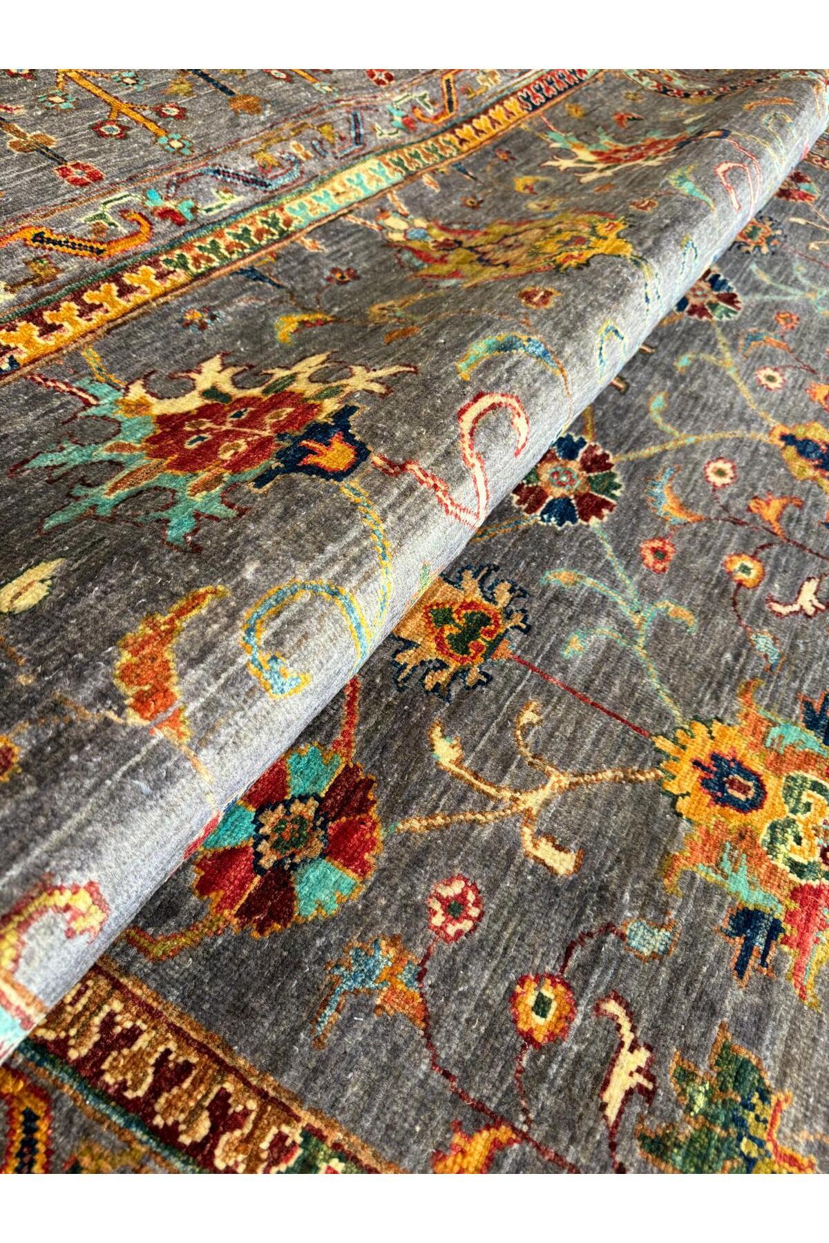 Afgan El dokuma Yün Sultani Halısı 205x303