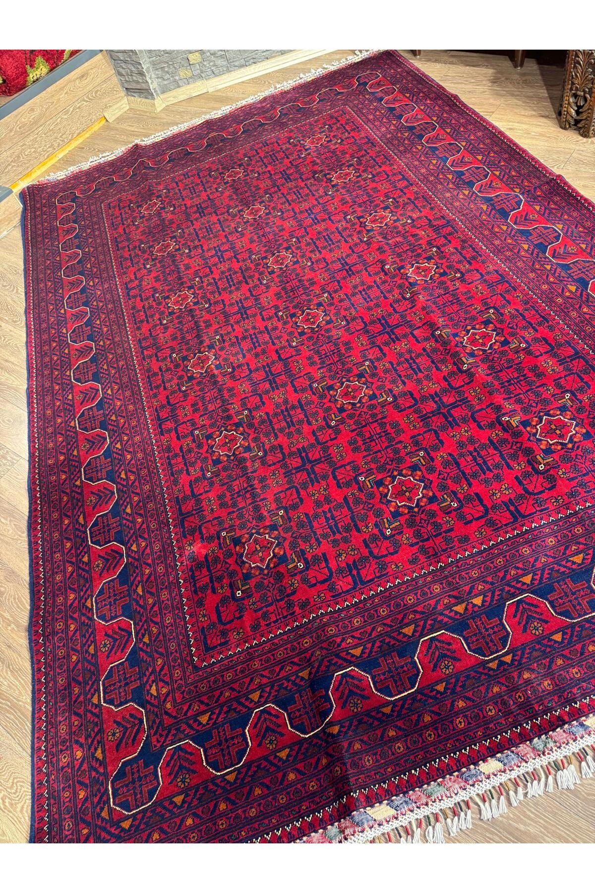 AFGANİSTAN BİLİCİK HALISI 202X313CM YÜN EL DOKUMA TABAN HALISI