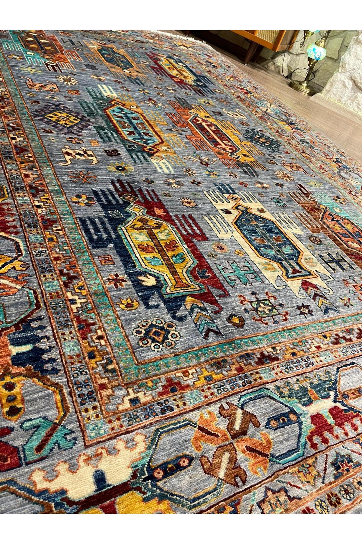 El dokuma Afgan Yün Vezir Halısı