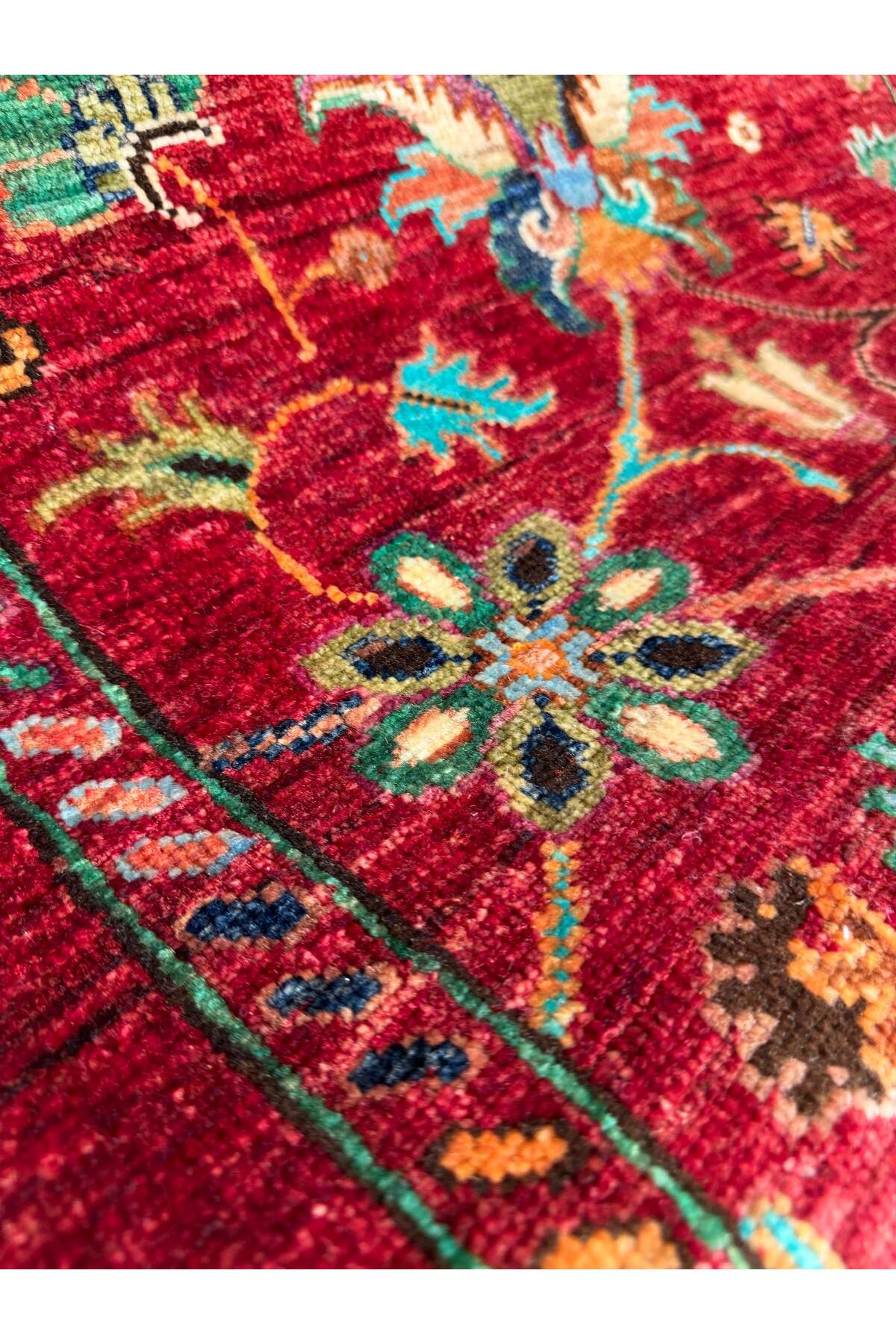 El Dokuma Afgan Sultani Yün Yolluk 83x258