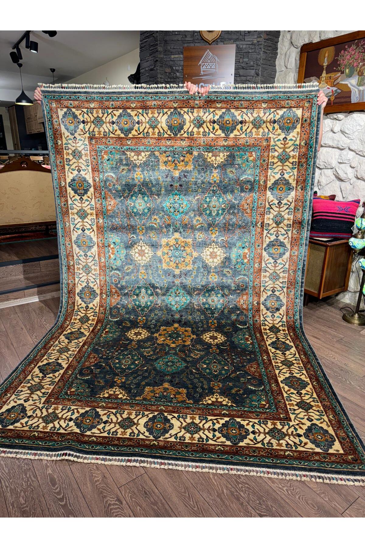 El Dokuma Afgan Şehrazat Halısı 211x313