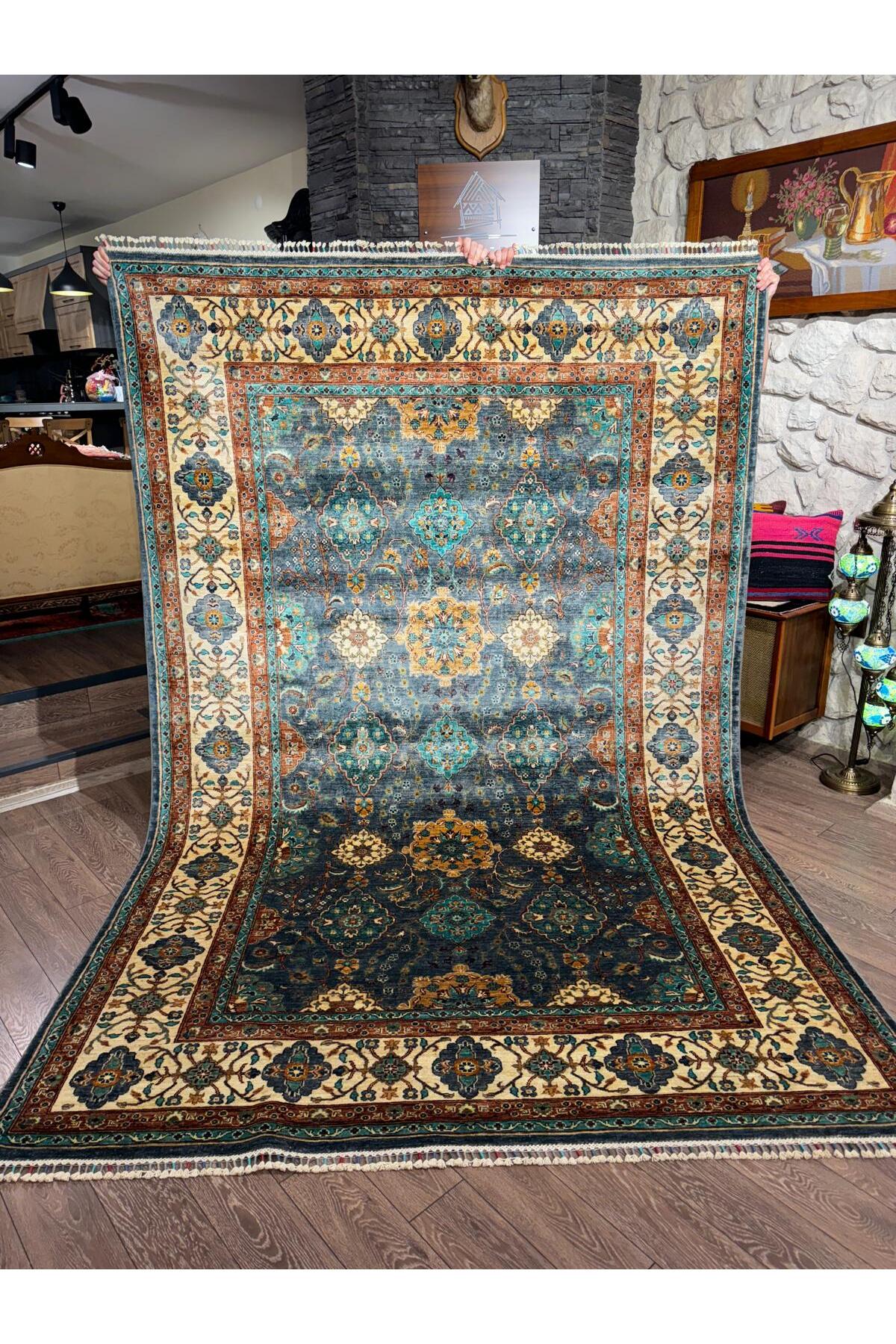 El Dokuma Afgan Şehrazat Halısı 211x313