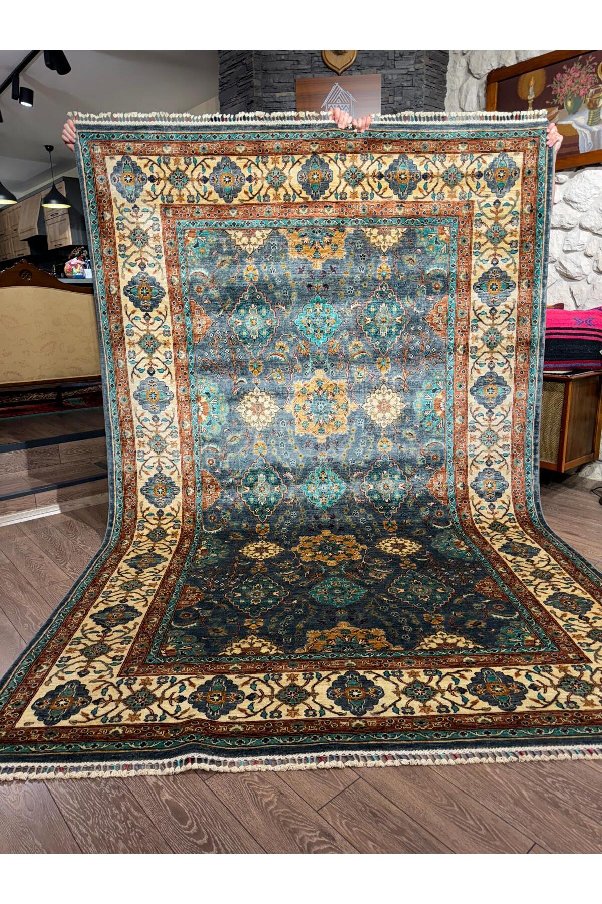 El Dokuma Afgan Şehrazat Halısı 211x313