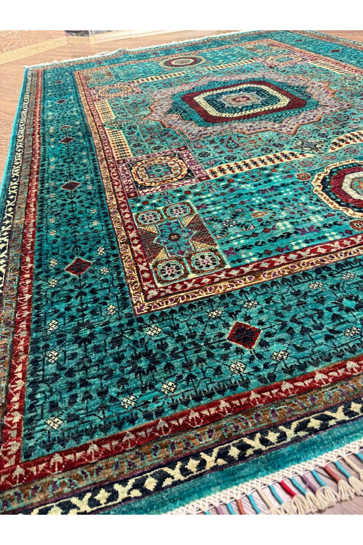 El dokuma Afgan Memlük Halısı 175 x 242