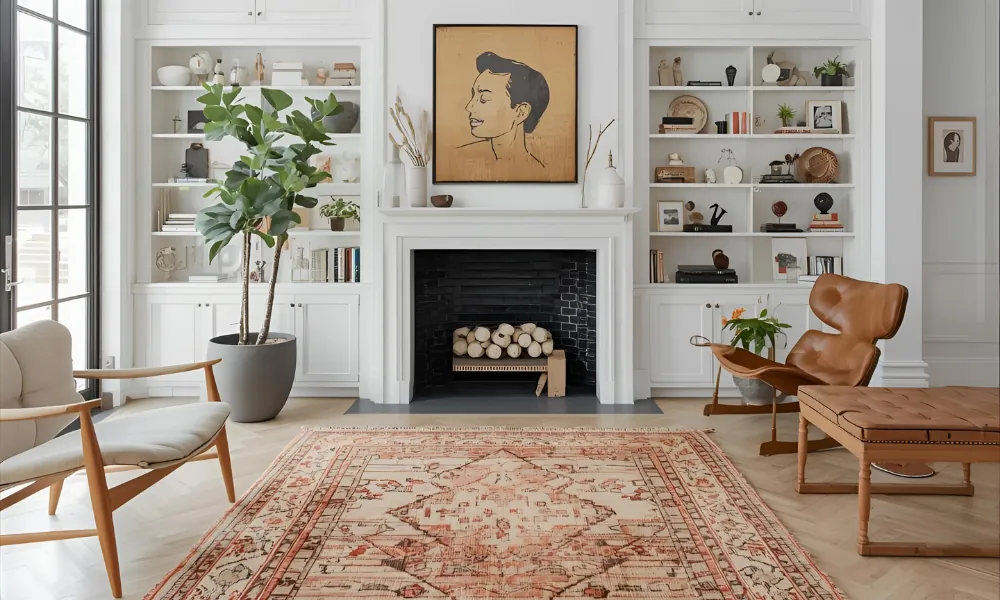 ”Modern dekorasyonda geleneksel el dokuma halının zarafeti.”<br><br>