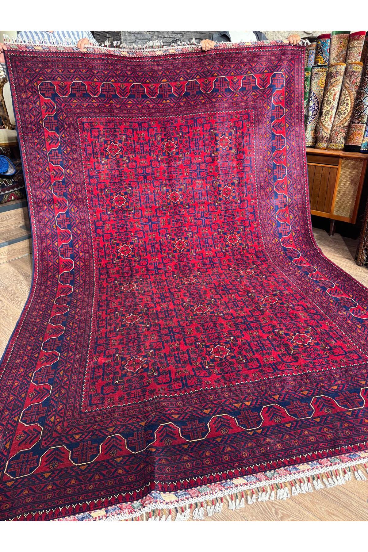 AFGANİSTAN BİLİCİK HALISI 202X313CM YÜN EL DOKUMA TABAN HALISI