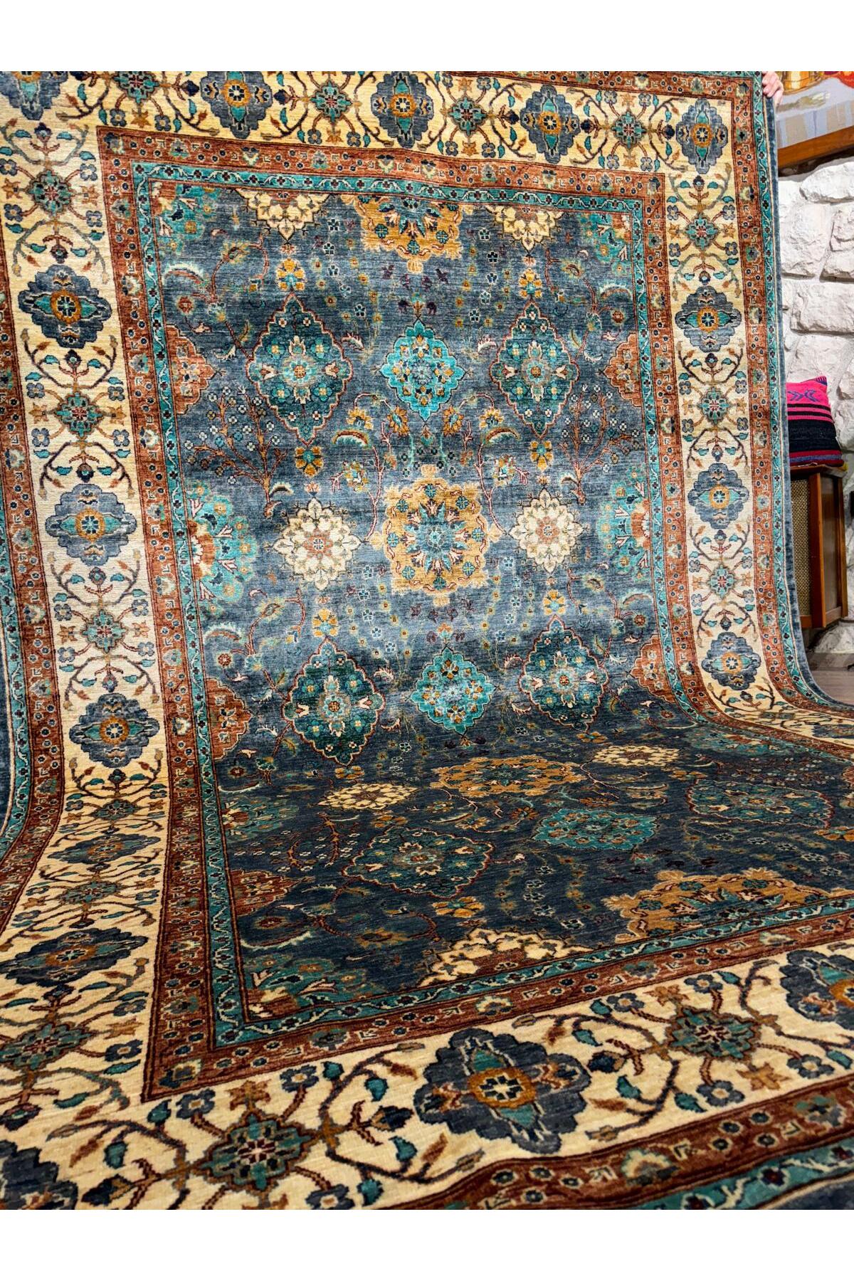 El Dokuma Afgan Şehrazat Halısı 211x313