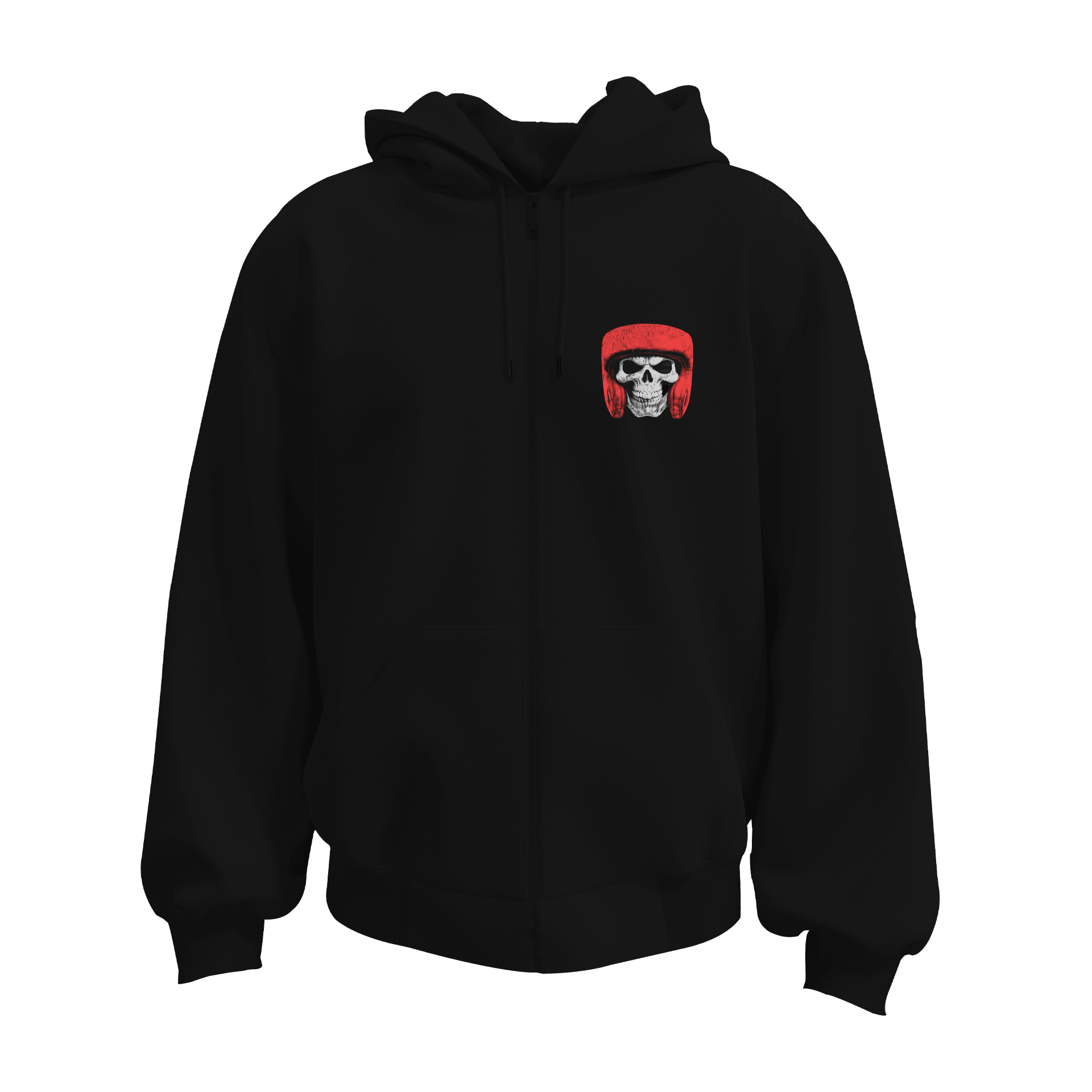 Skull Spar  Spor Series Ön ve Arka Baskılı(Unisex Fermuarlı Hoodie )