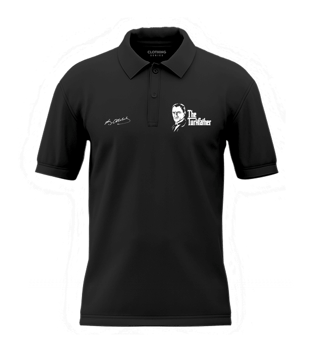 Türk Father Atatürk  Ön  Baskılı (Unisex Polo Yaka)