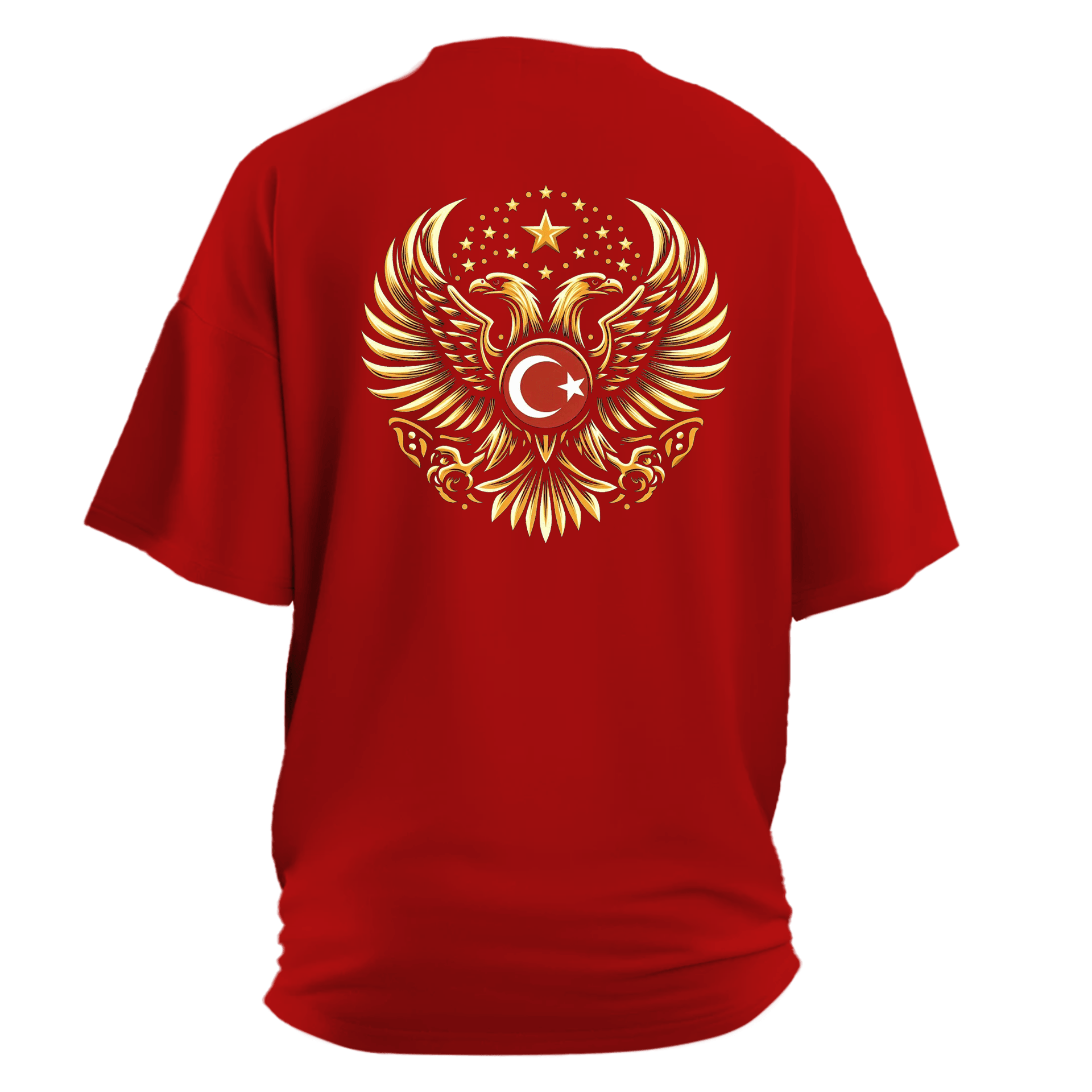 Kartal Bayrak  Ön ve Arka Baskılı (Unisex Tişört)