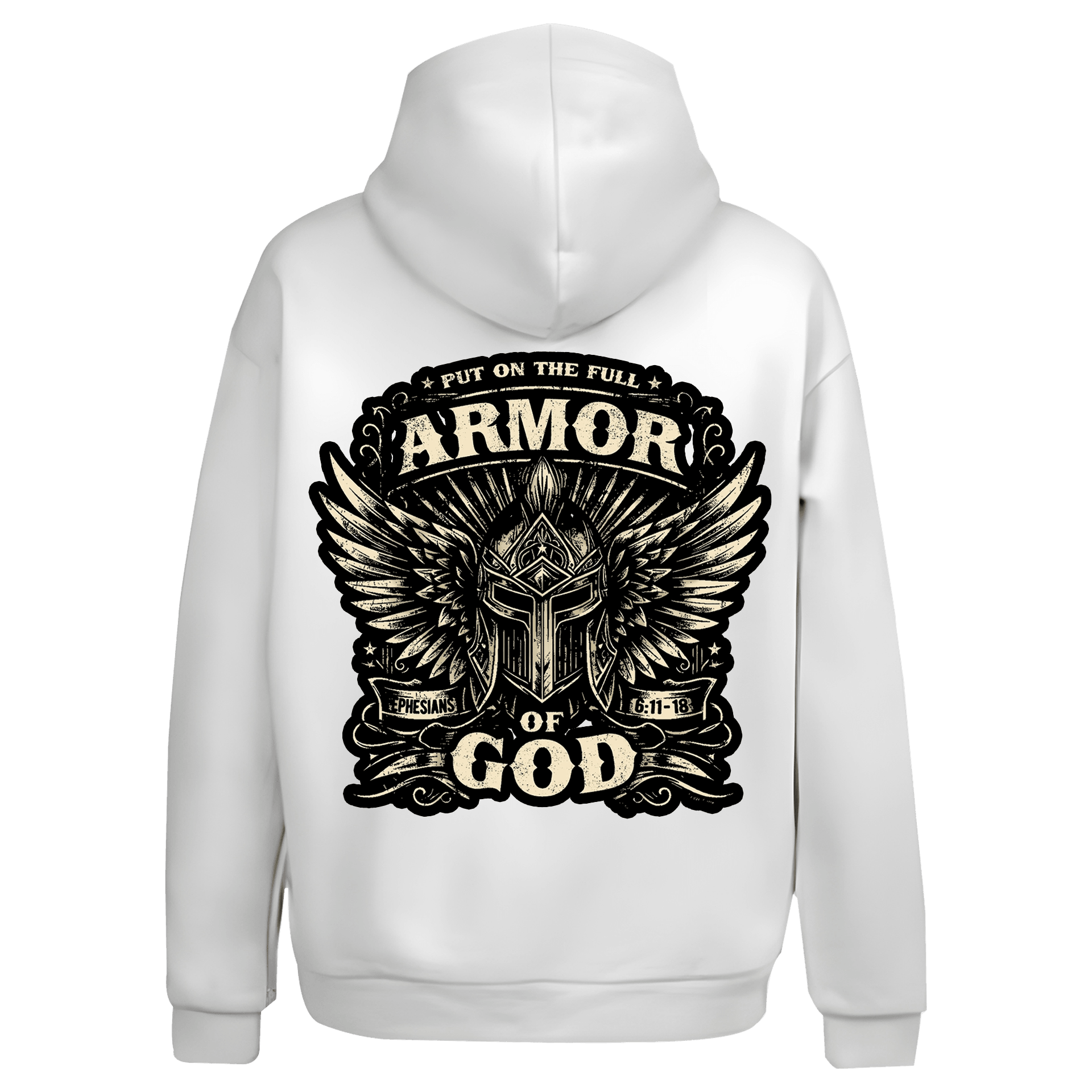 Armor Of God  Ön ve Arka  Baskılı  Warrior Series (Unisex Hoodie )