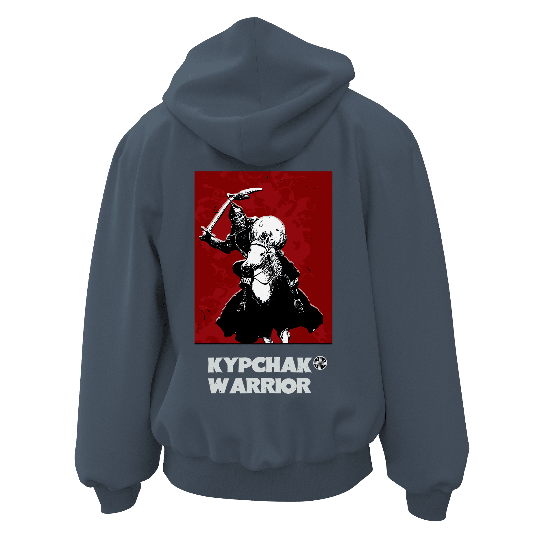 Kıpçak Warrior Ön ve Arka Baskı Baskılı   (Unisex Fermuarlı Hoodie )
