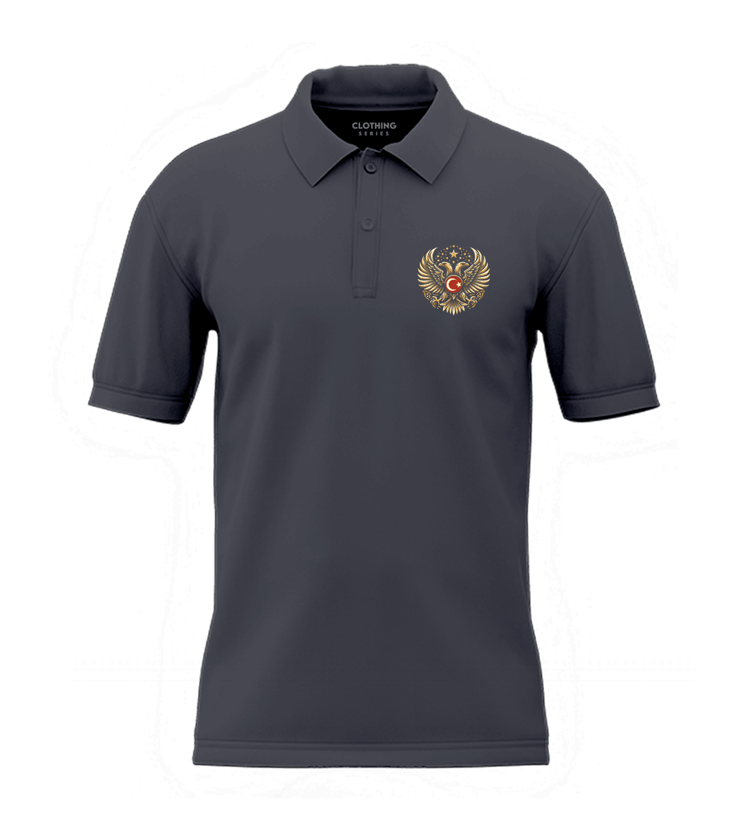 Türk Kartalı  Ön ve Arka  Baskılı Türk Serisi (Unisex Polo Yaka)