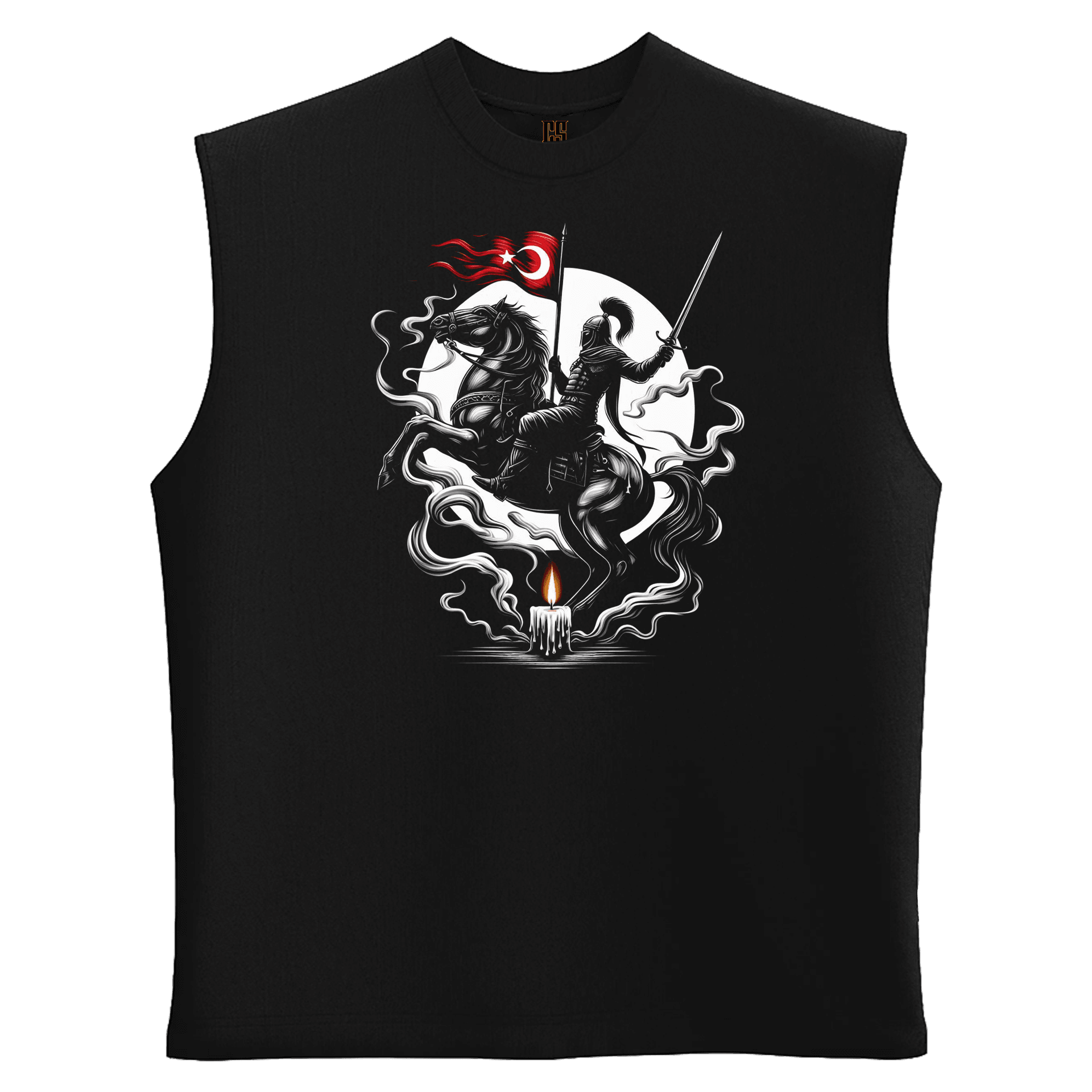 Türk Sancağı III Ön  Baskılı (Unisex Sleeveless Atlet )
