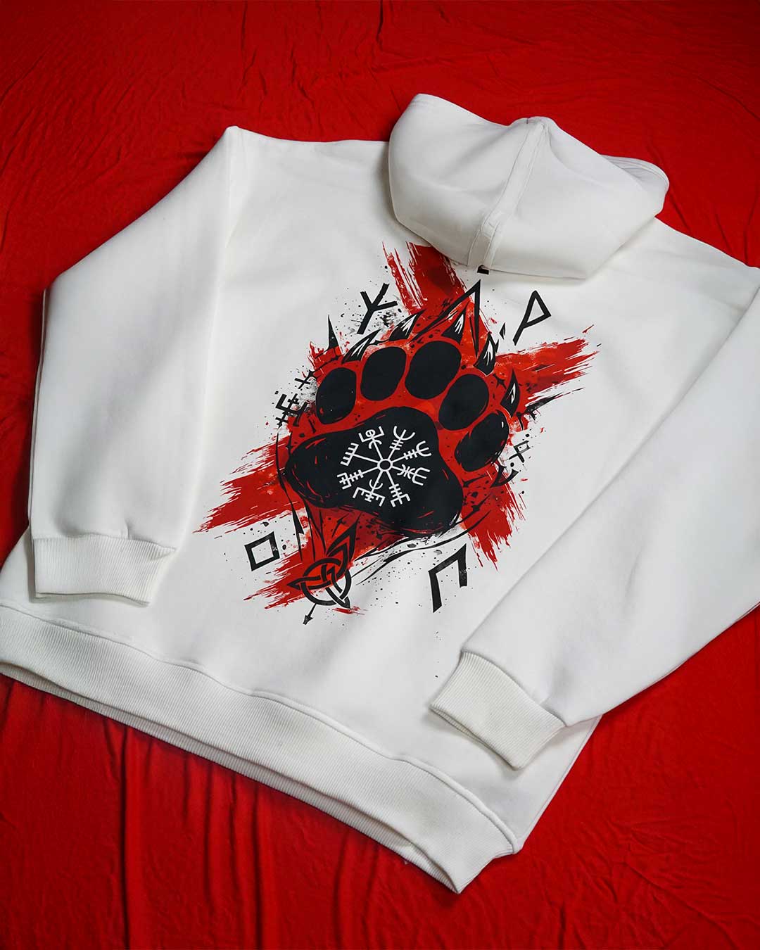   Feral Might Ön Ve Arka Baskılı  Nordic Series  (Unisex Fermuarlı Hoodie )