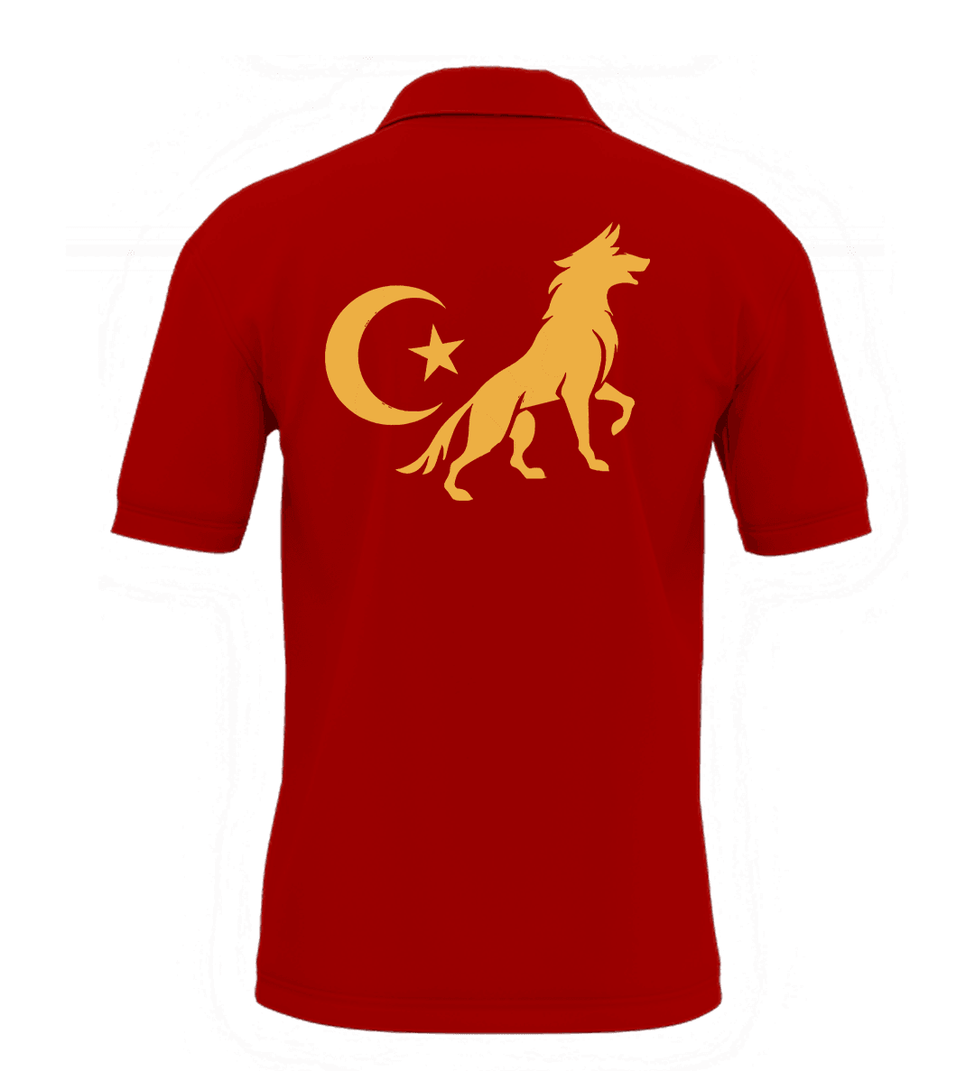 Kurt Hilal Ön Ve Arka  Baskılı (Unisex Polo Yaka)