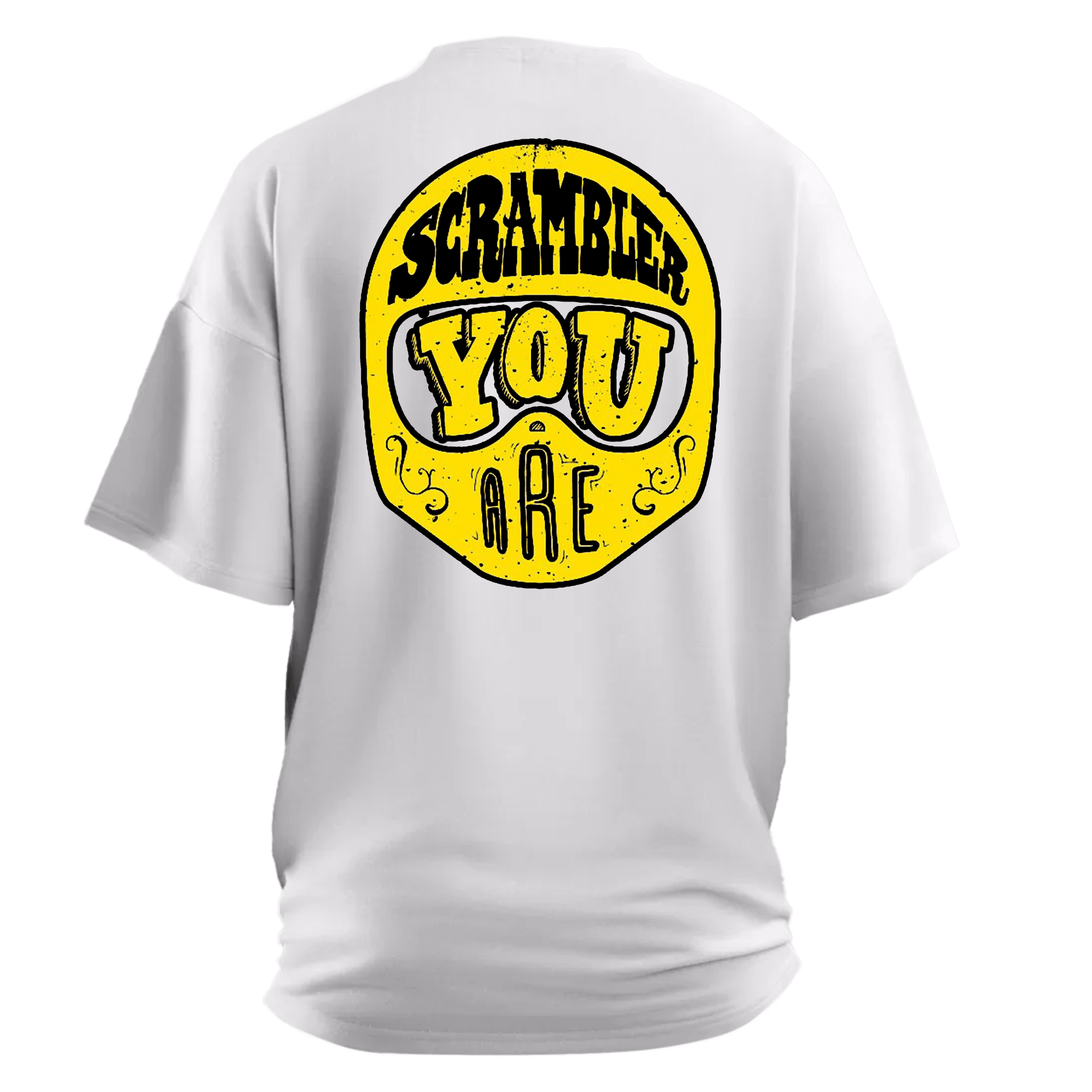  Scrambler You Are    Ön ve Arka   Baskılı Moto  Series(Unisex Tişört )