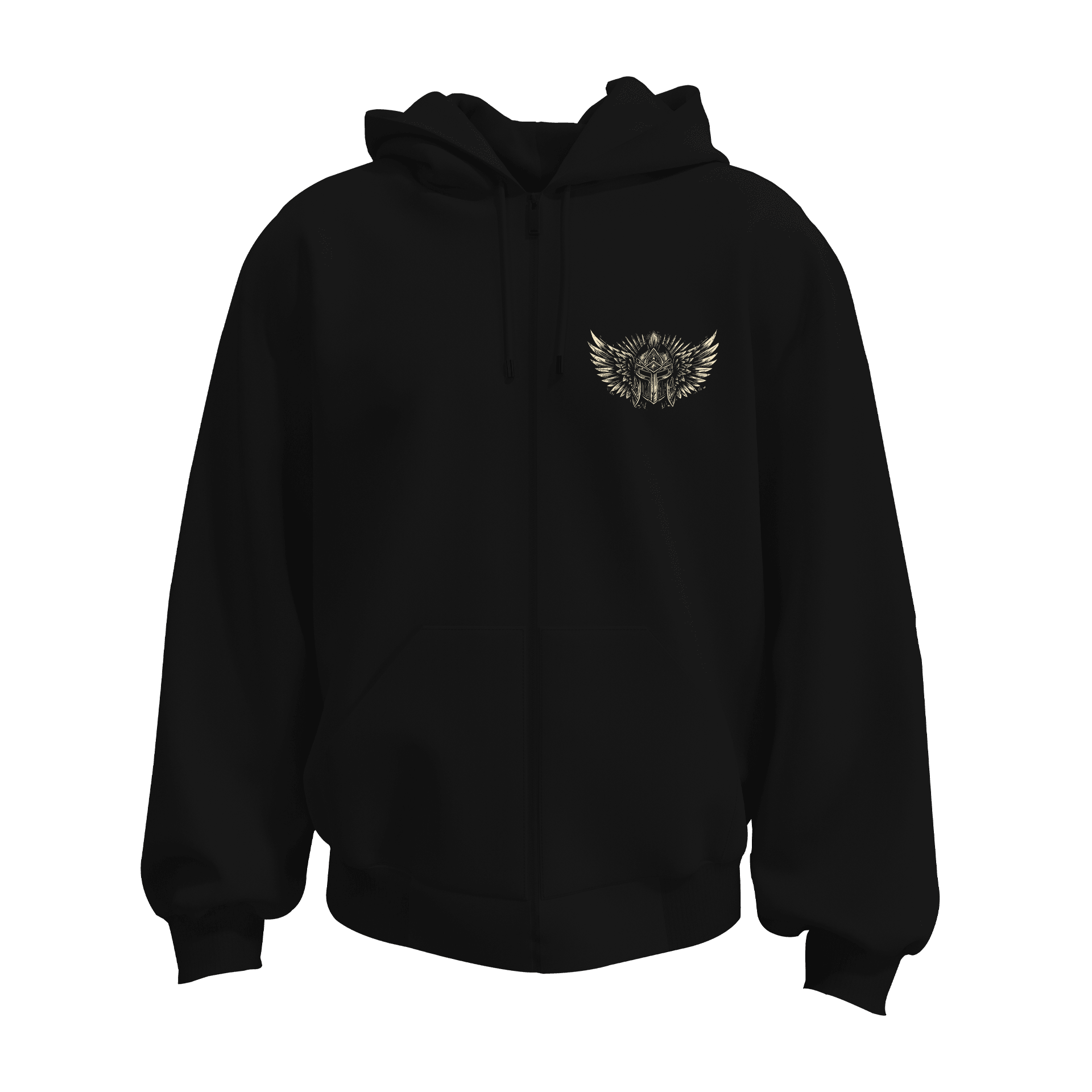 Armor Of God  Ön ve Arka  Baskılı  Warrior Series (Unisex Fermuarlı Hoodie )