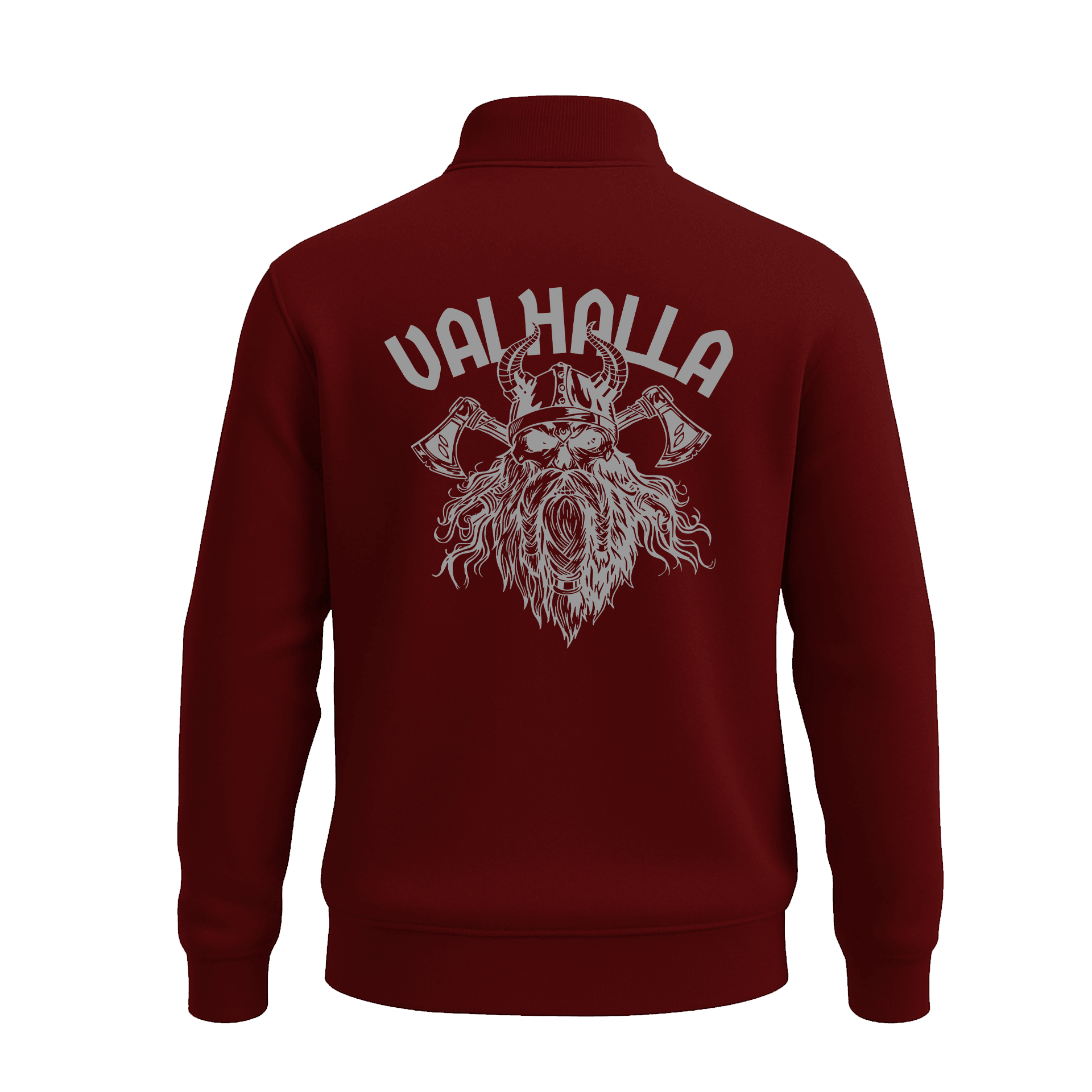 Valhalla   Ön Ve Arka  Baskılı (Unisex Yarım Fermuarlı Sweat)