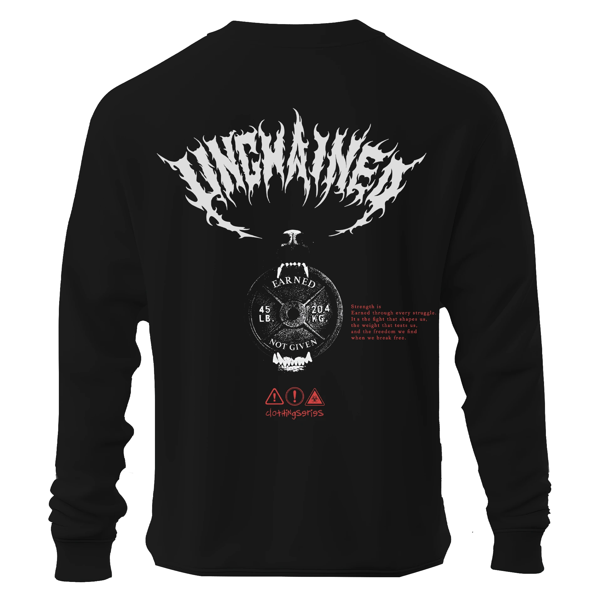 UNCHAINED  Ön ve Arka Baskılı Spor Series (Unisex Sweatshirt)