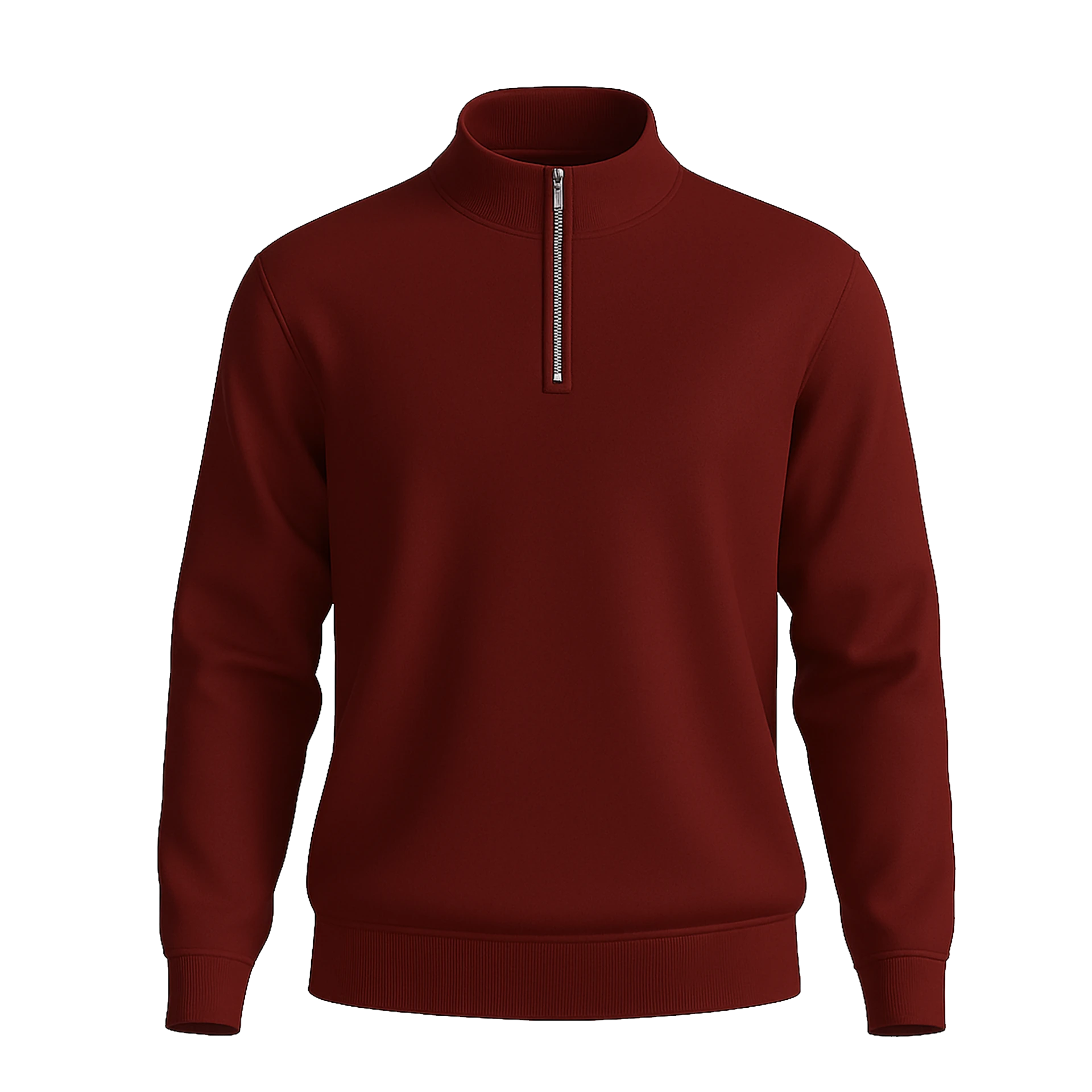 Basic 3 İplik  Baskısız   (Unisex Yarım Fermuarlı Sweat)