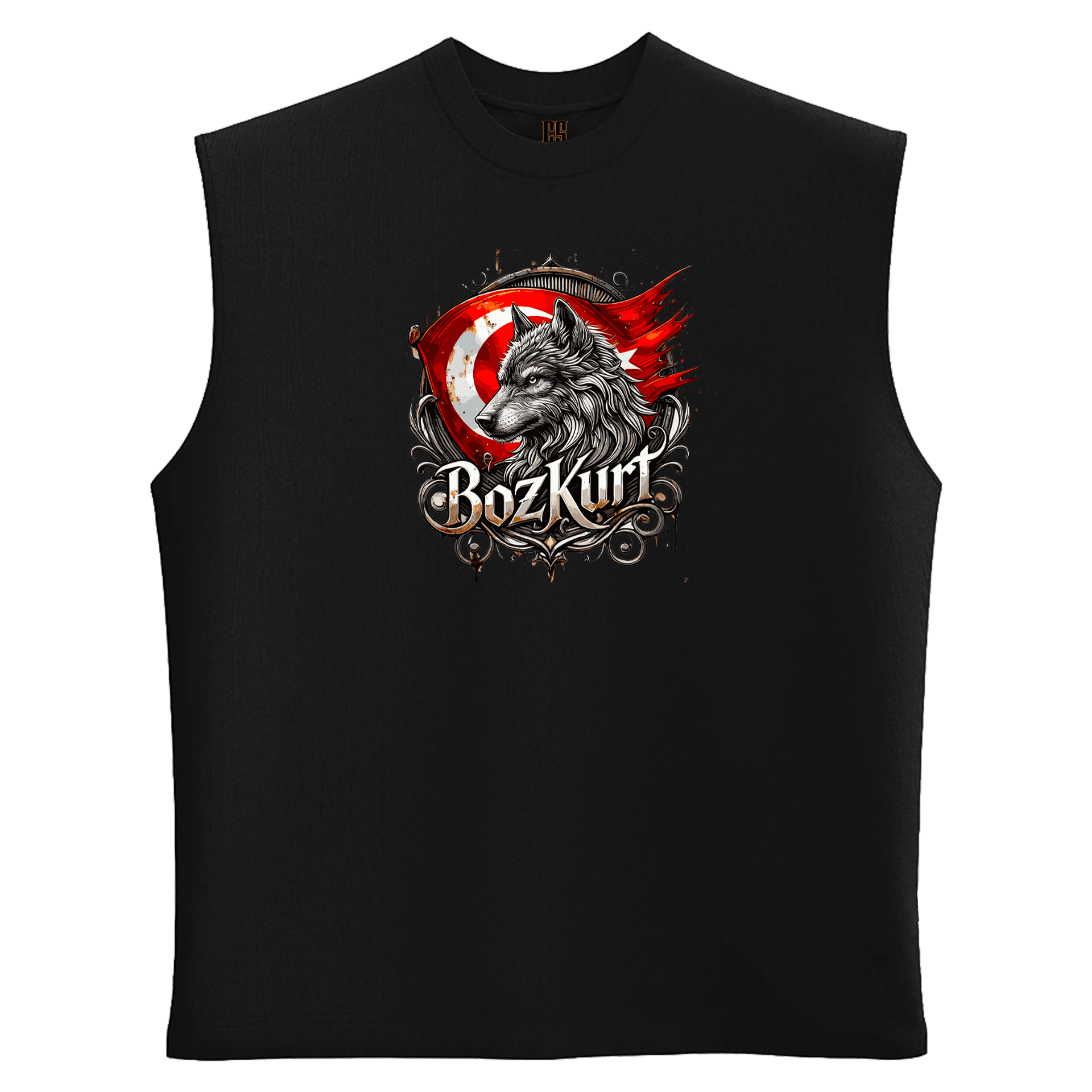 Bozkurt V   Ön  Baskılı (Unisex Sleeveless Atlet )