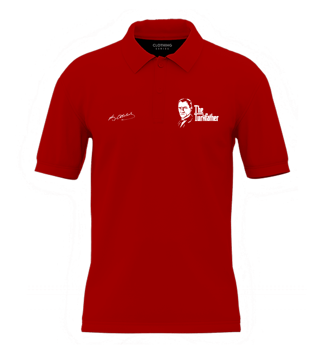 Türk Father Atatürk  Ön  Baskılı (Unisex Polo Yaka)