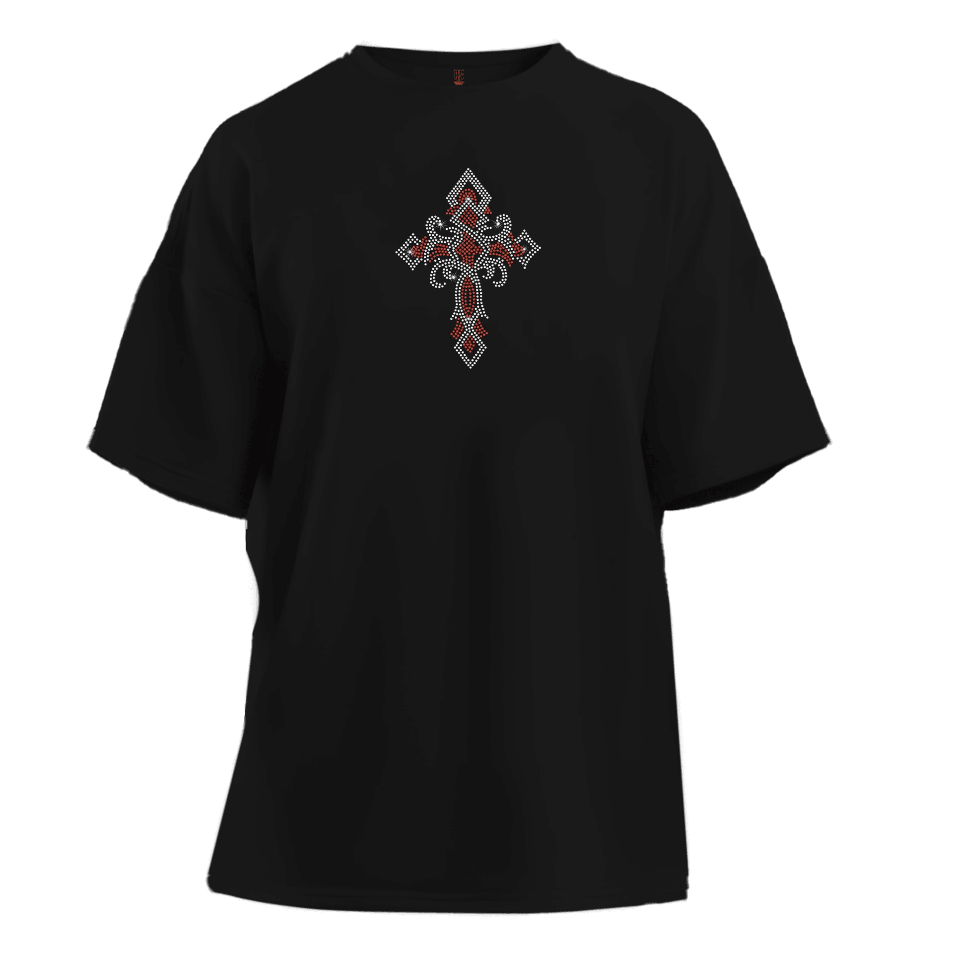 Diamond  Cross Gothic  Series Ön  Taş Baskılı (Unisex Tişört )