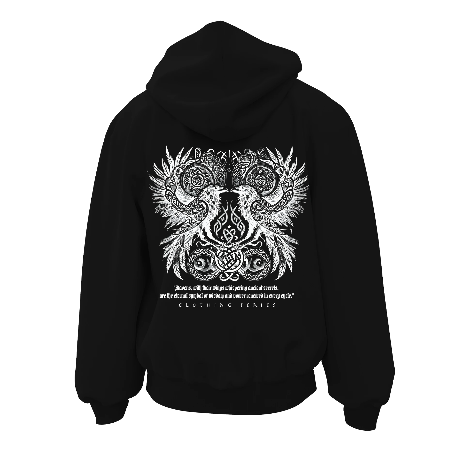 Ravens   Ön Arka Baskılı  Warrior Series (Unisex Fermuarlı Hoodie )