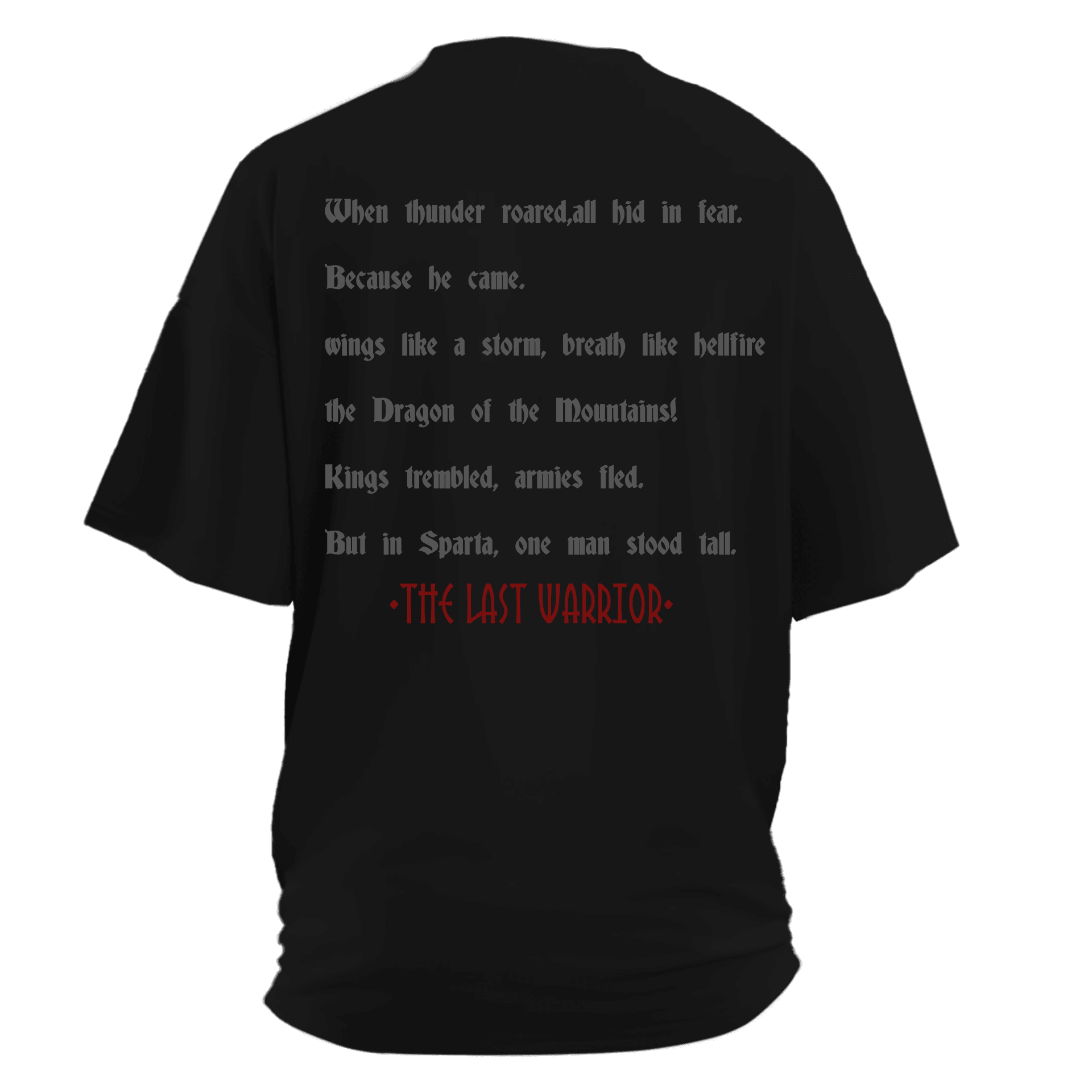 The Last  Warrior Ön ve Arka Baskılı(Unisex Tişört)