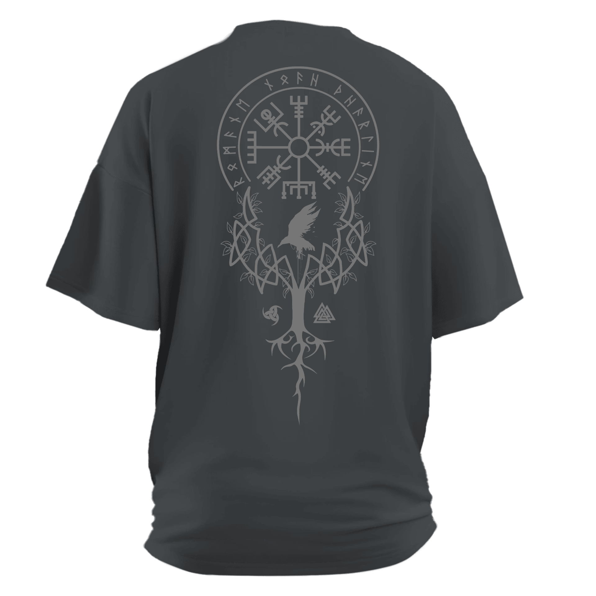 Valknut Nordic Series Ön Nakışlı Arka Baskılı (Unisex Tişört )