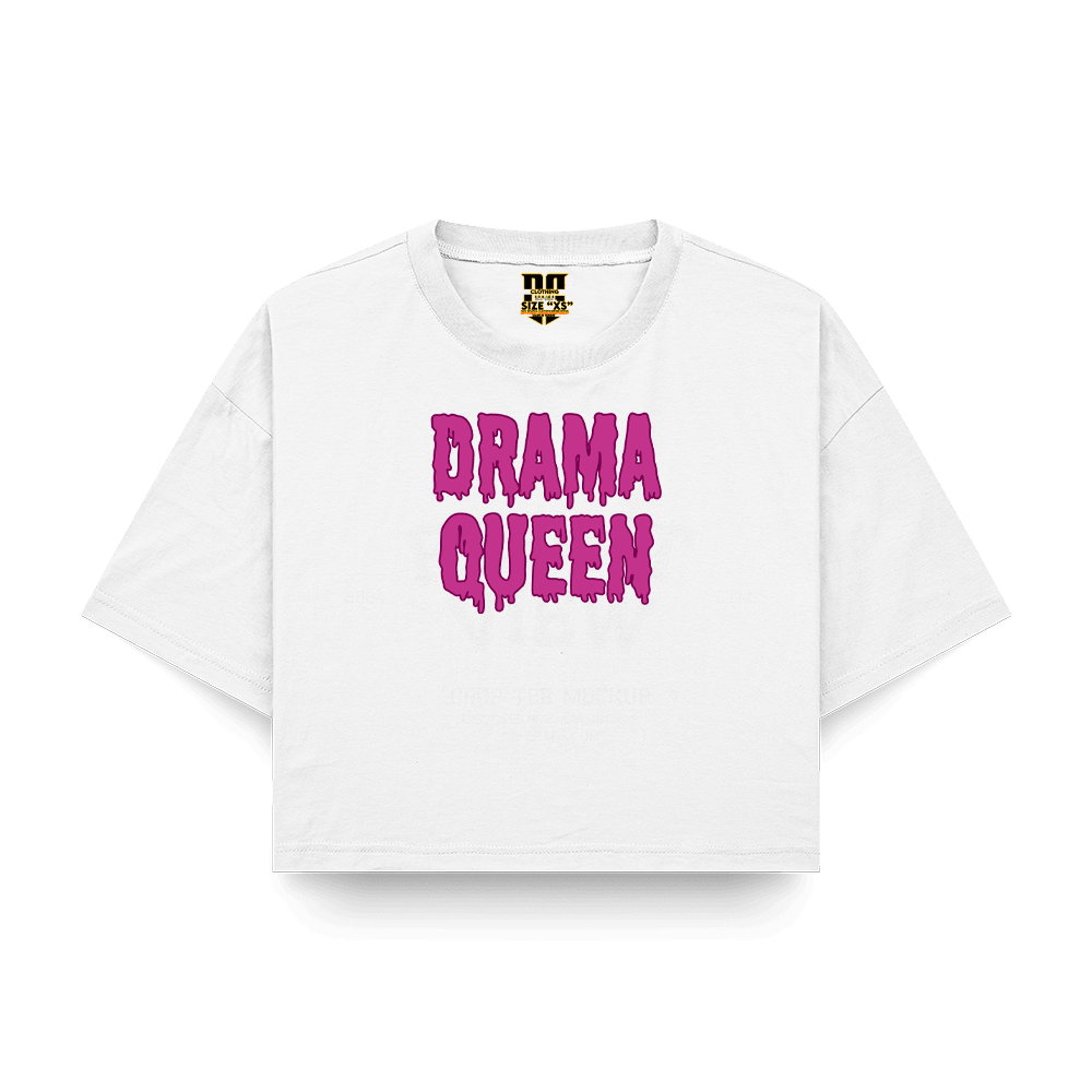 Drama Queen Baskılı Crop