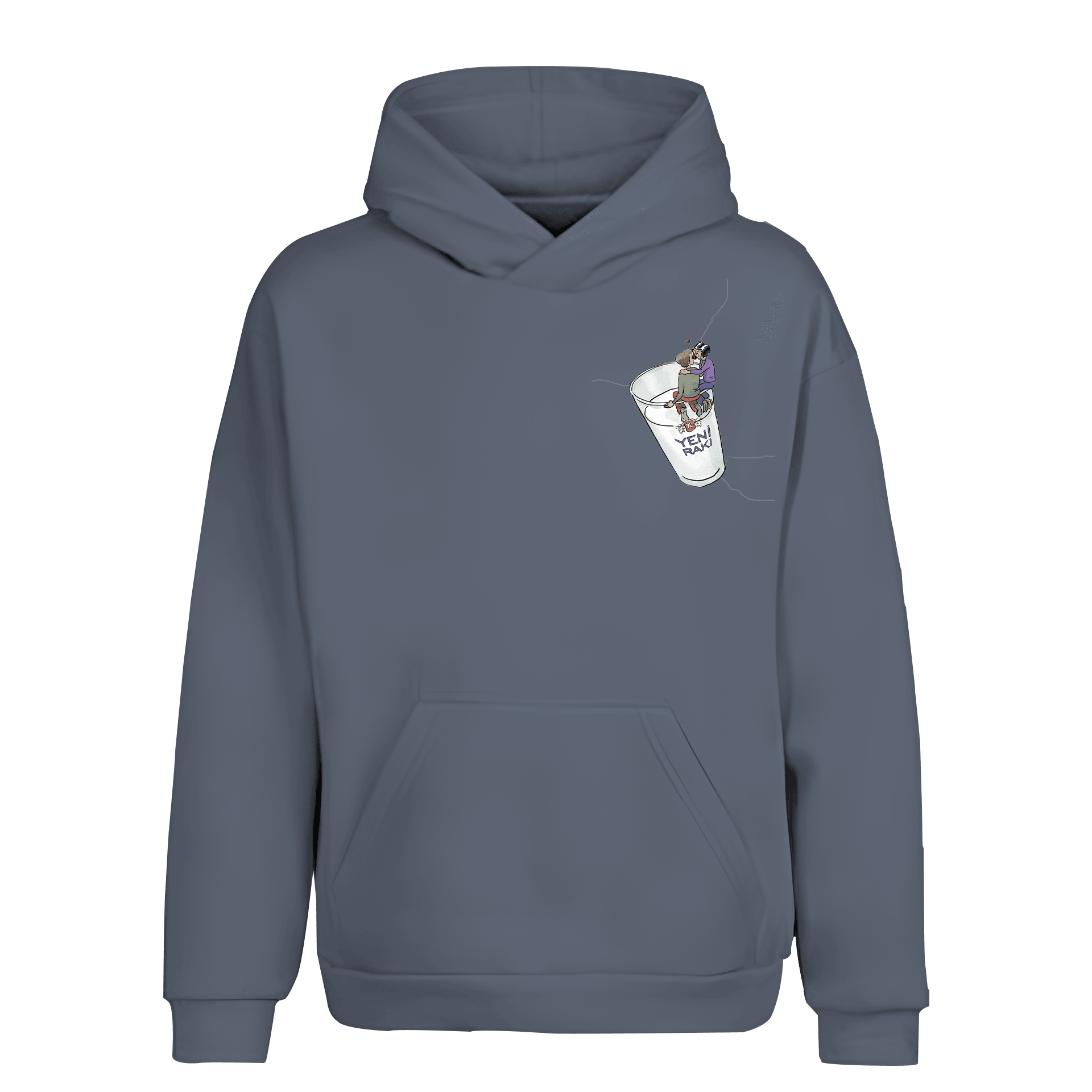 Rakı Alcohol Series Ön Minimal Baskılı (Unisex Hoodie)