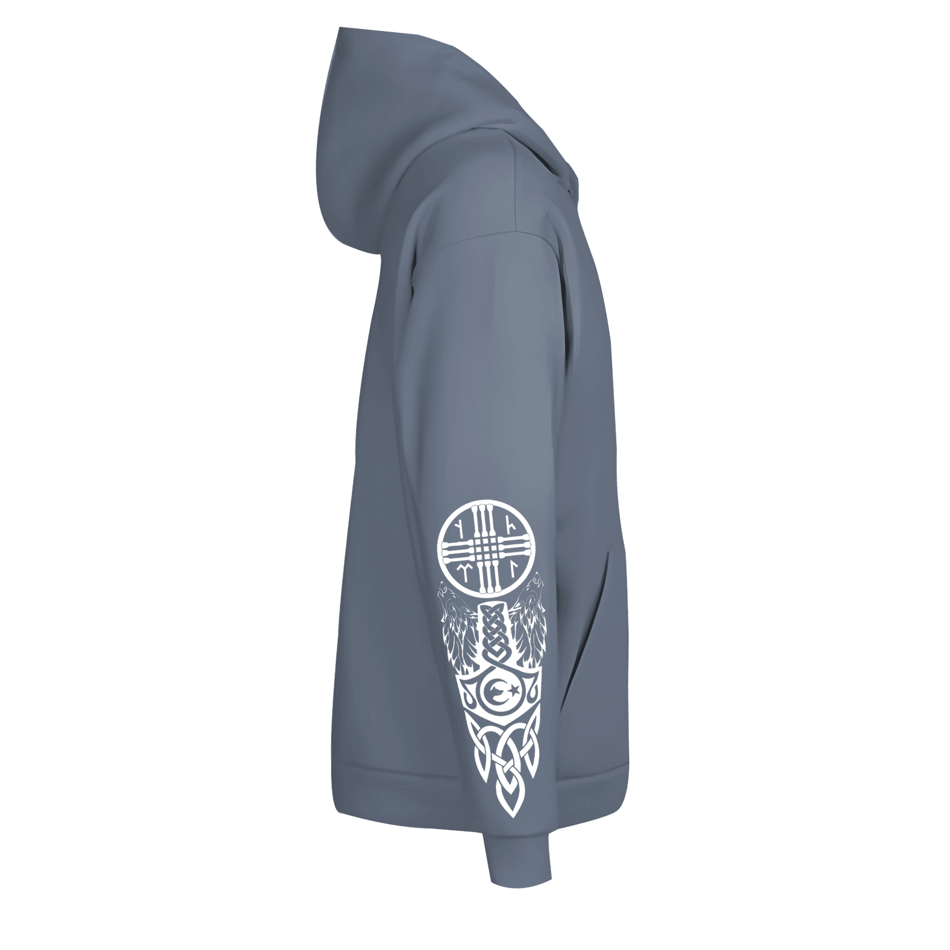 Tengri Ön ve KOL  Baskılı (Unisex Hoodie)