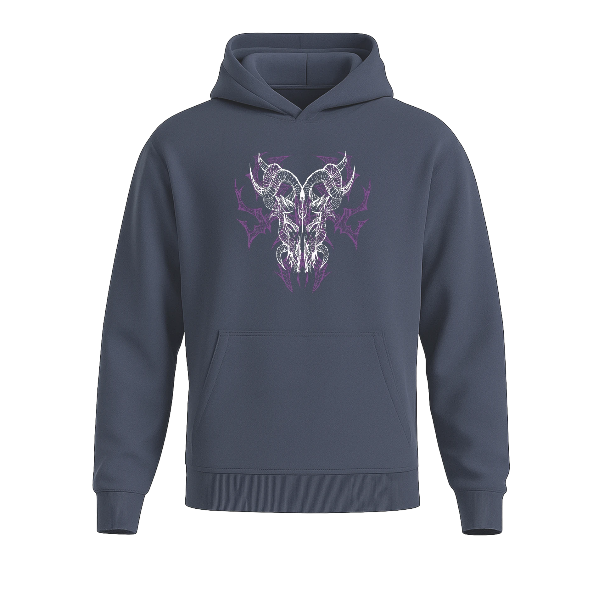 Devil Sketch Ön ve Arka Baskılı  (Unisex Hoodie )