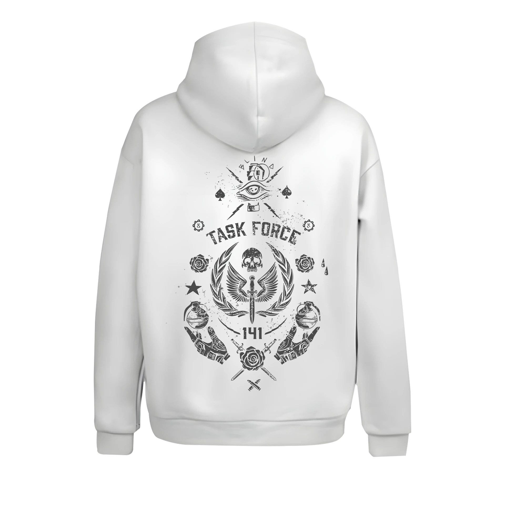  Task Force Ön ve Arka Baskılı Military Series (Unisex Kapüşonlu)