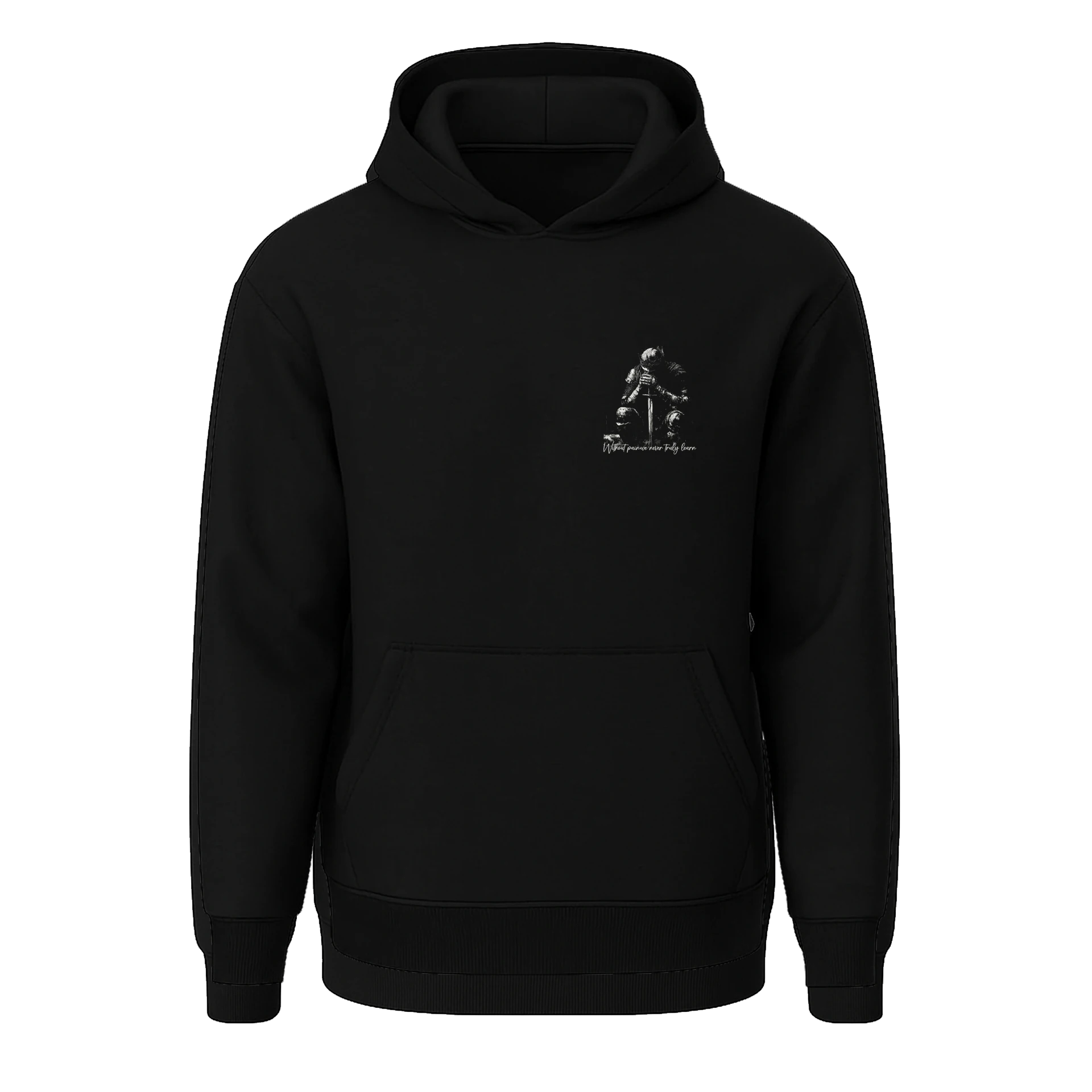 Without pain, we never truly learn. Ön Ve Arka Baskılı (Unisex Hoodie )