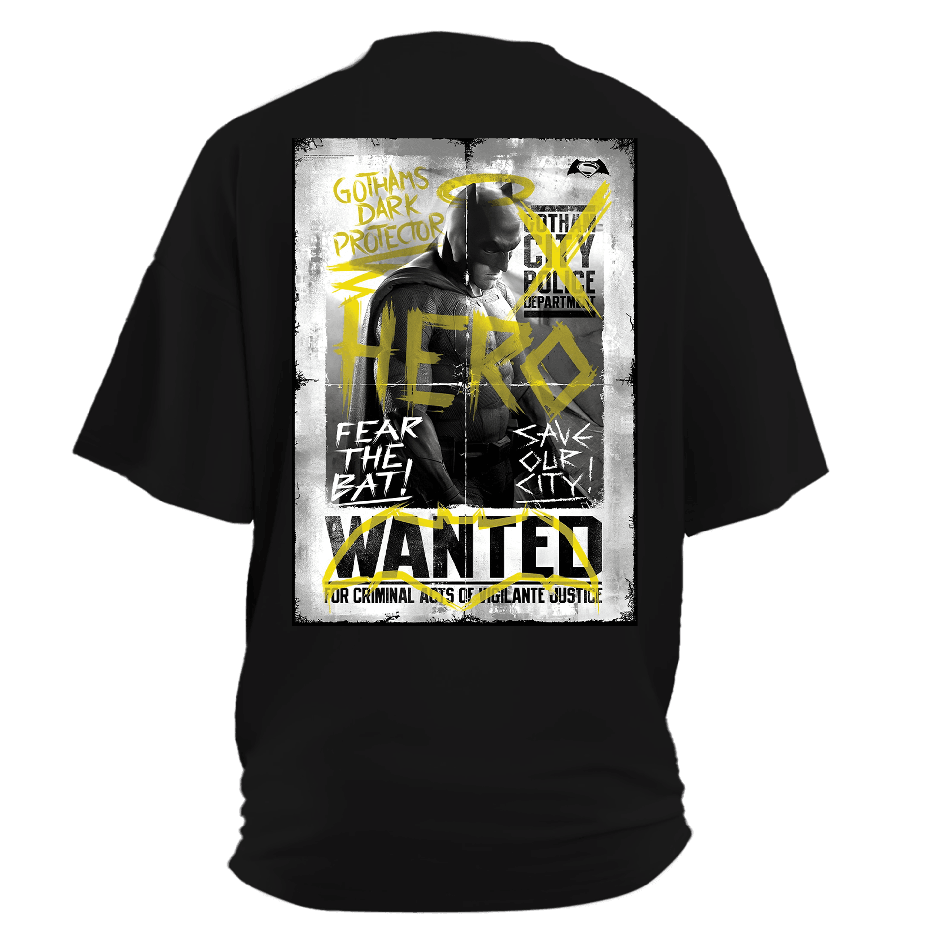 Batman II Ön  Nakışlı ve  Arka Baskılı Hero Series (Unisex Tişört)