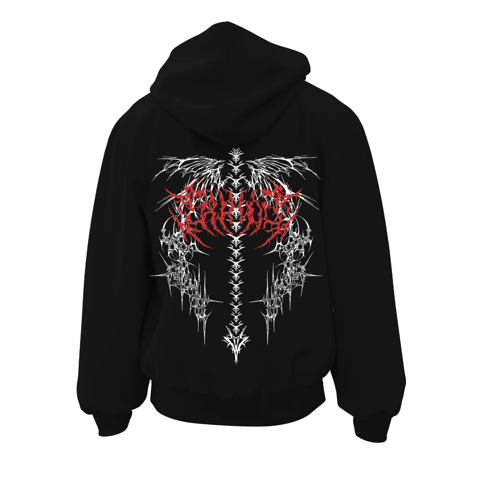 Vertebrae of Damnation   Ön ve Arka Baskılı  (Unisex Fermuarlı Hoodie )