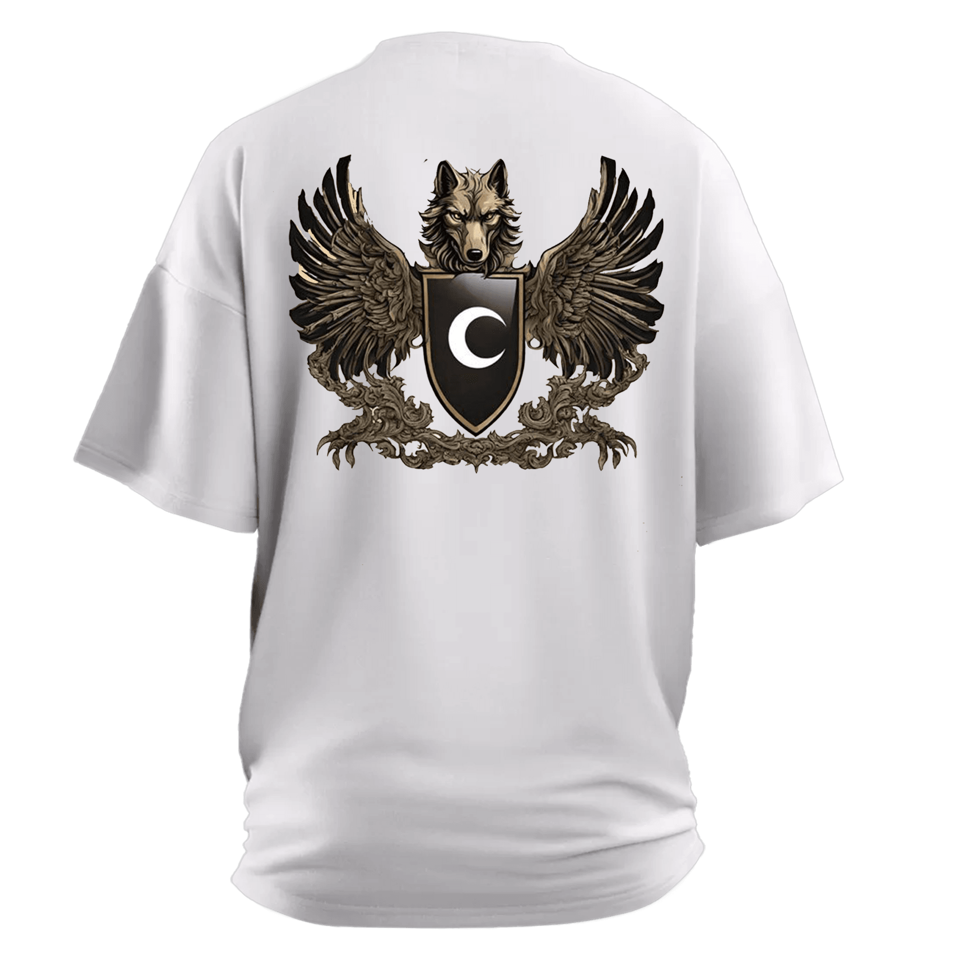 Kanatlı Kurt II Ön Ve Arka  Baskılı   (Unisex Tişört)