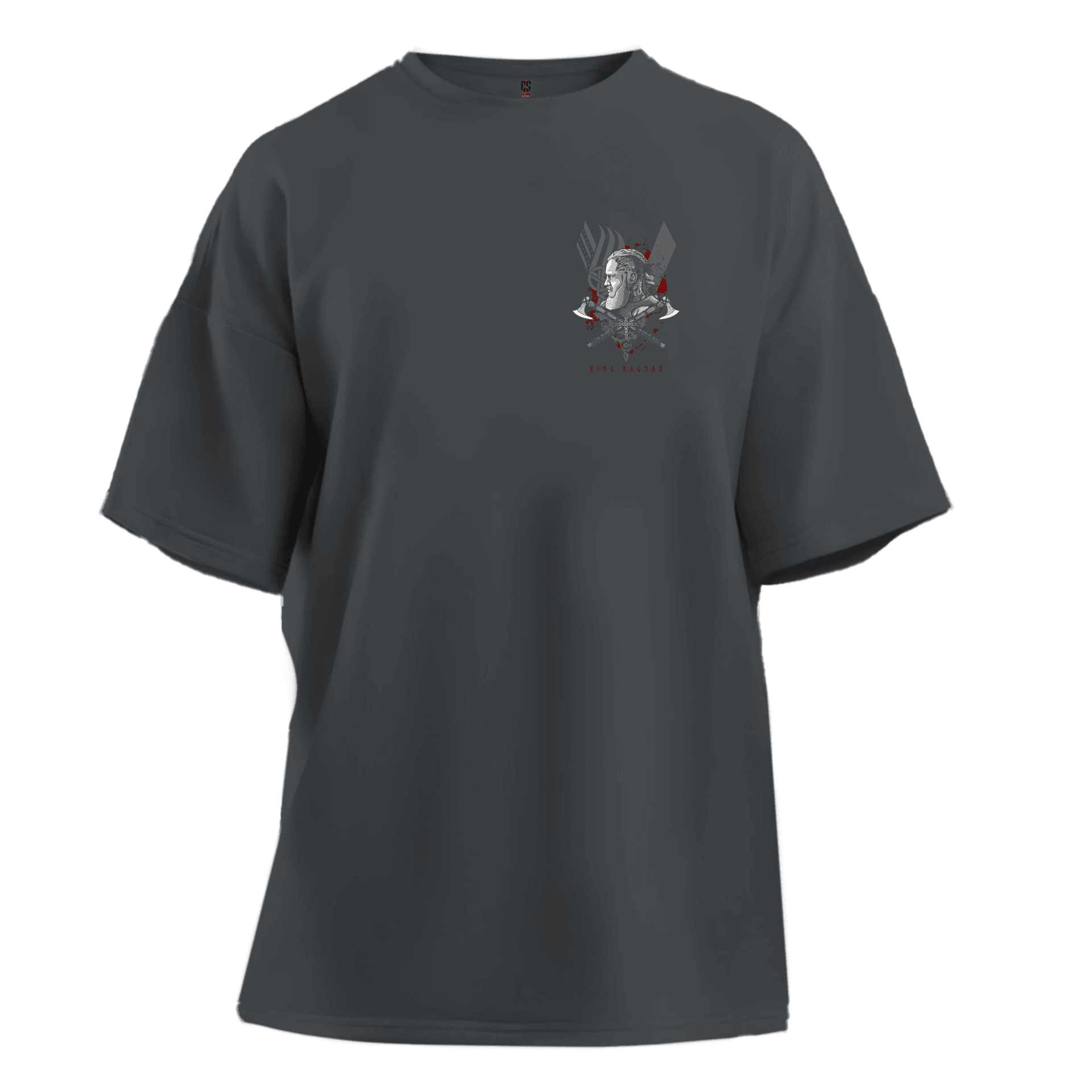 King Ragnar  Ön Ve Arka Baskılı Nordic(Unisex Tişört)