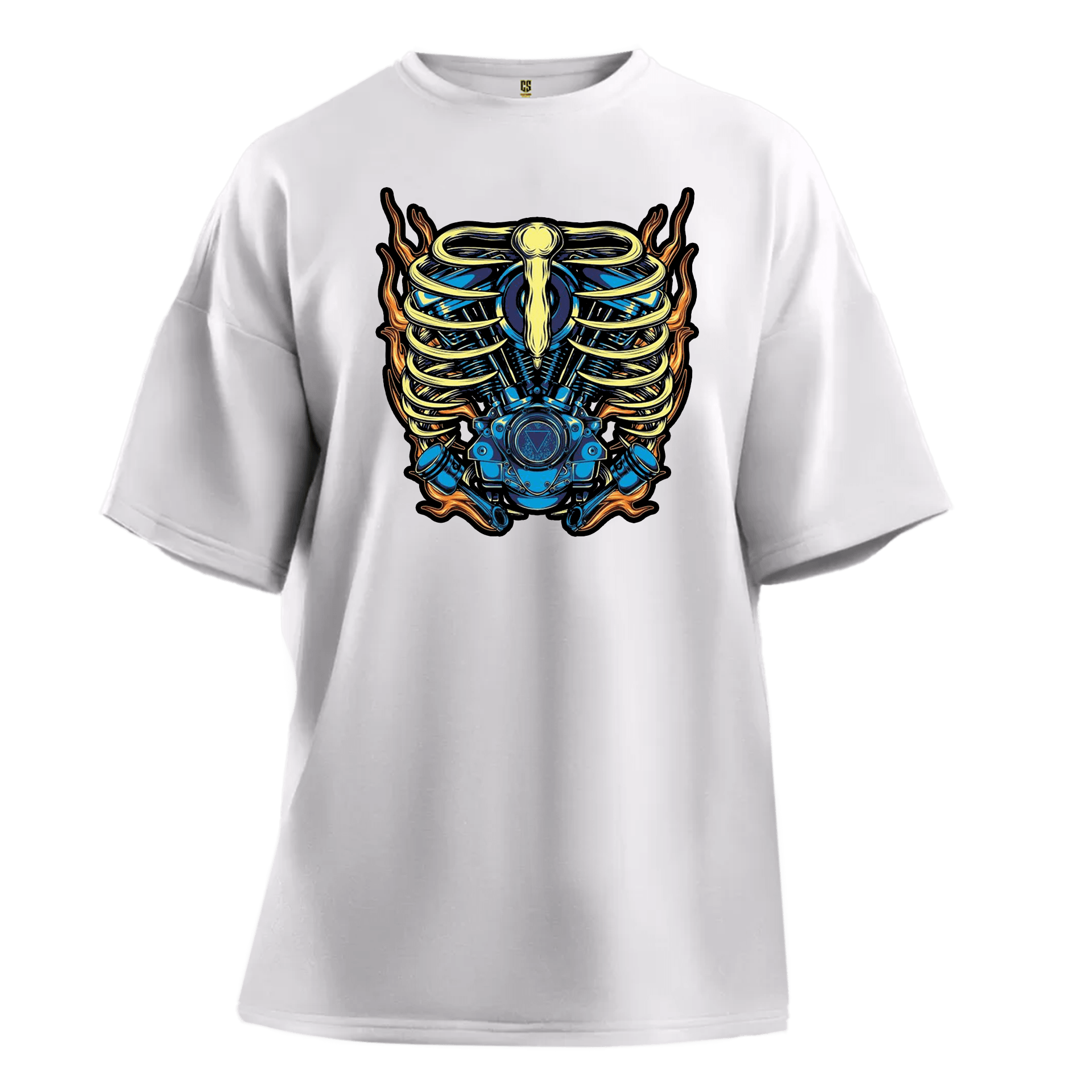  Rib Cage   Ön Baskılı Moto  Series(Unisex Tişört )