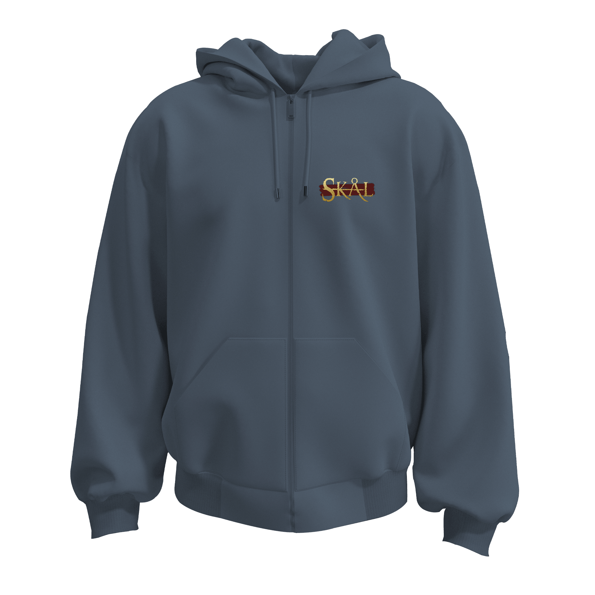  Nordic Heritage Ön Ve Arka  Baskılı  Nordic Series (Unisex  Fermuarlı Hoodie )