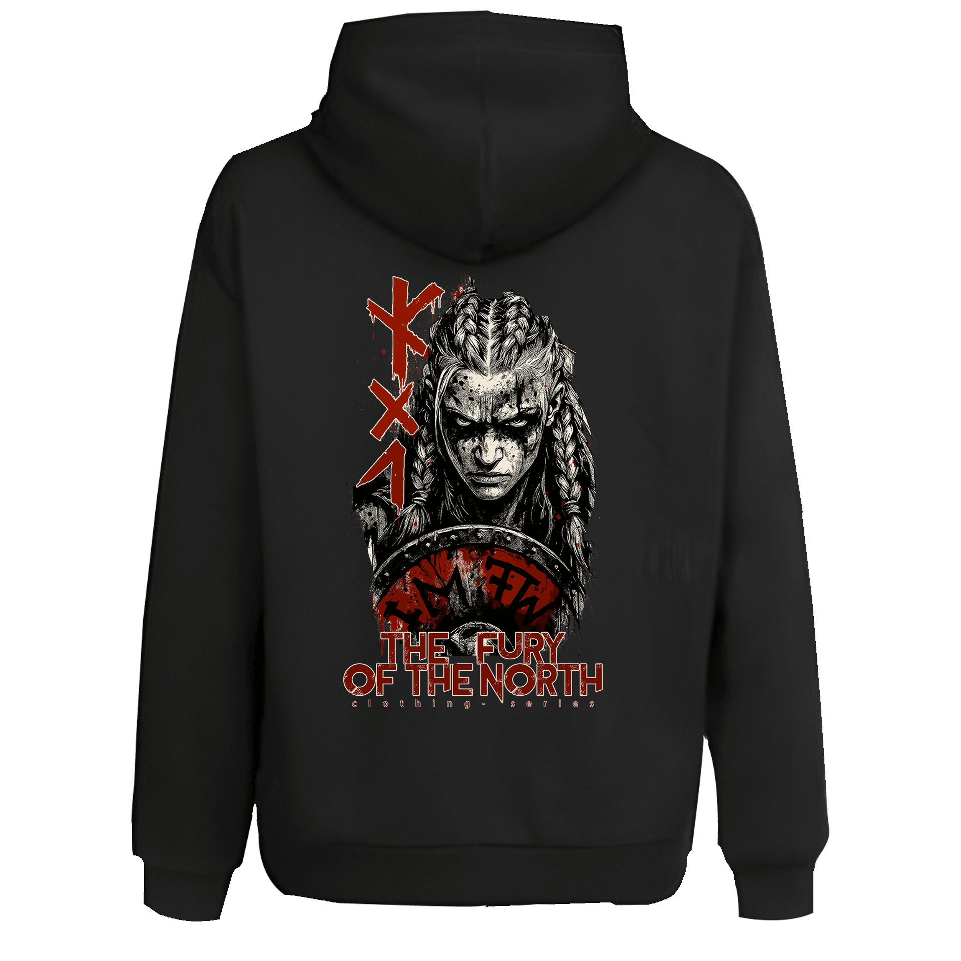 The Fury of the North Ön Ve Arka Baskılı  Nordic Series (Unisex Hoodie )