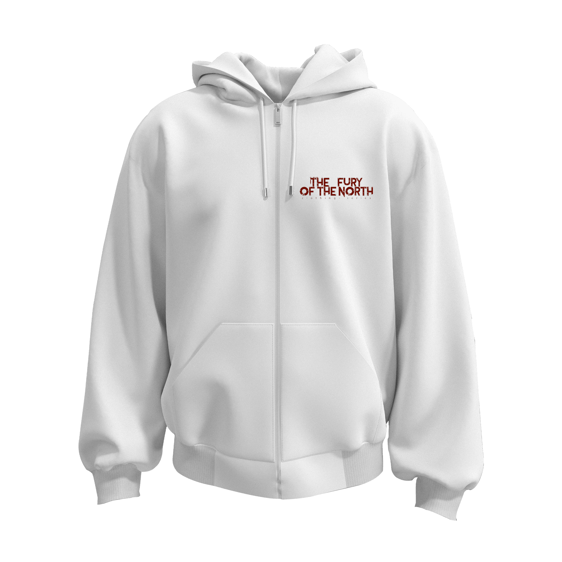  The Fury of the North  Ön Ve Arka  Baskılı  Nordic Series (Unisex  Fermuarlı Hoodie )