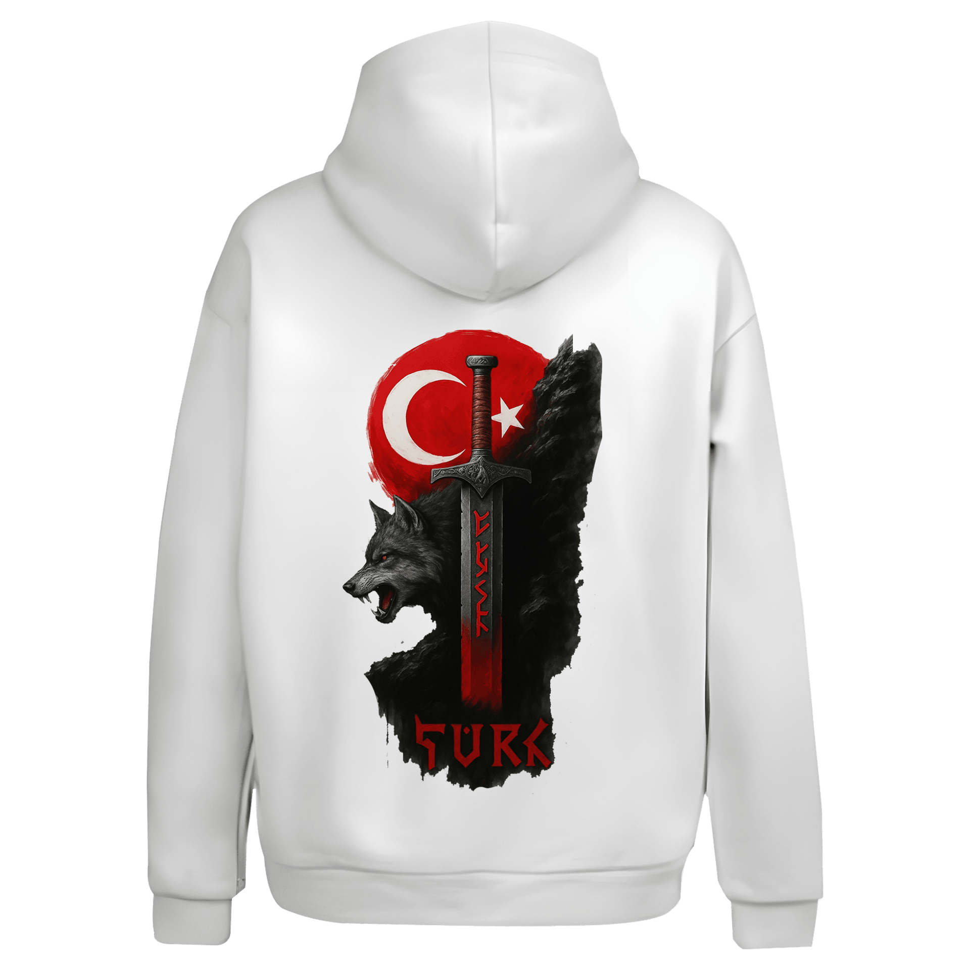 Kanlı Hilal Ön ve Arka Baskı   (Unisex Kapüşonlu)